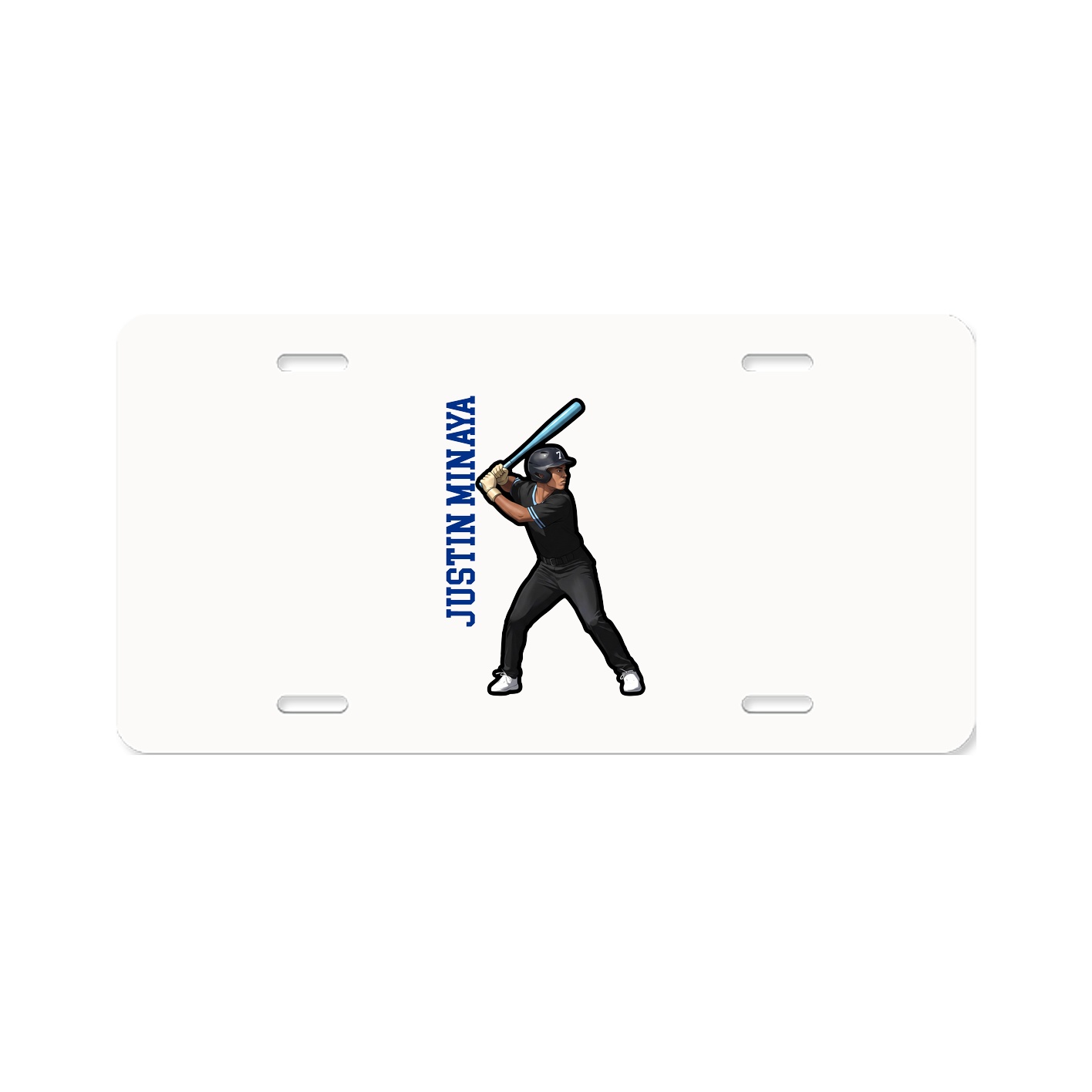License Plate — Name Vertical in Classic