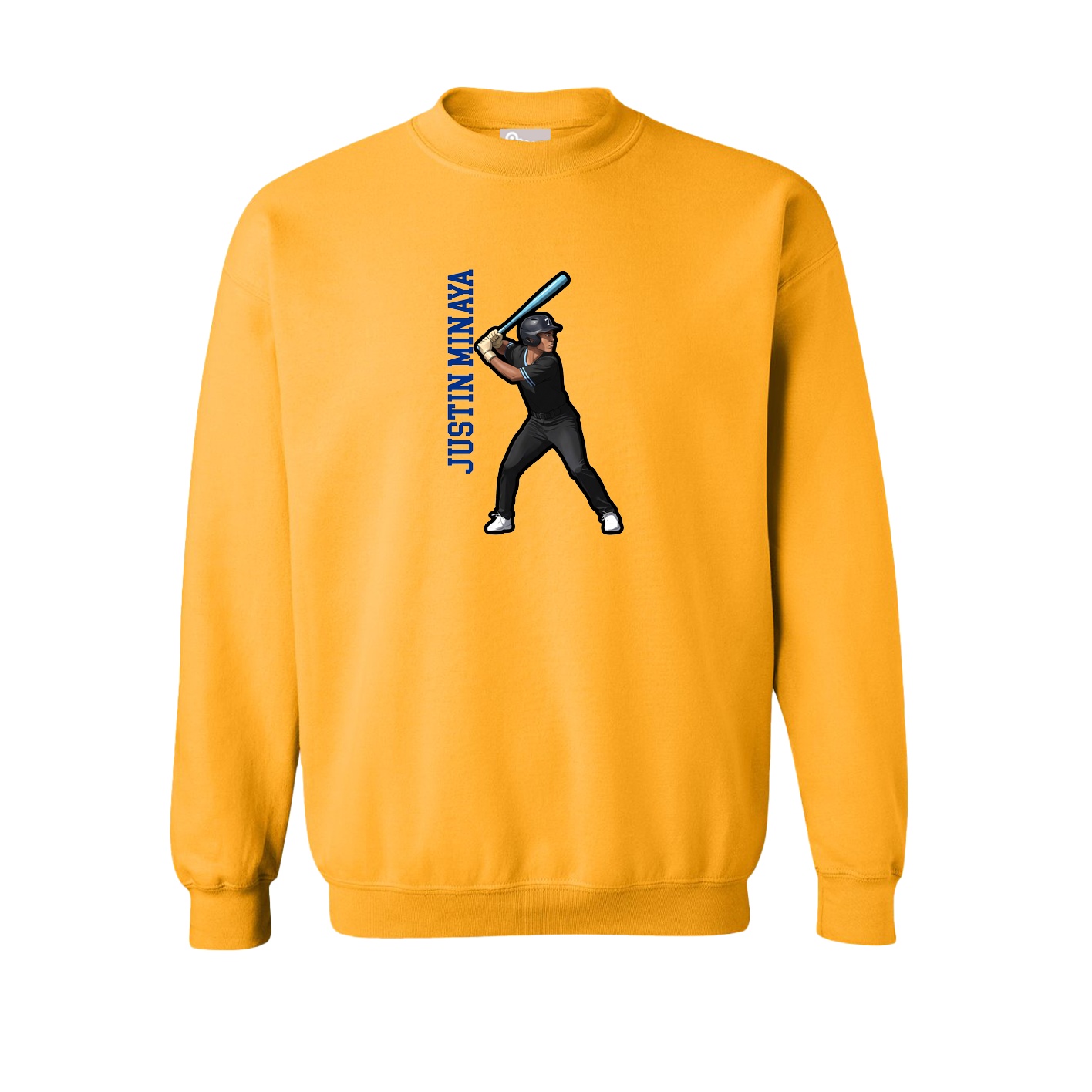 Fleece Crew — Name Vertical in Gold