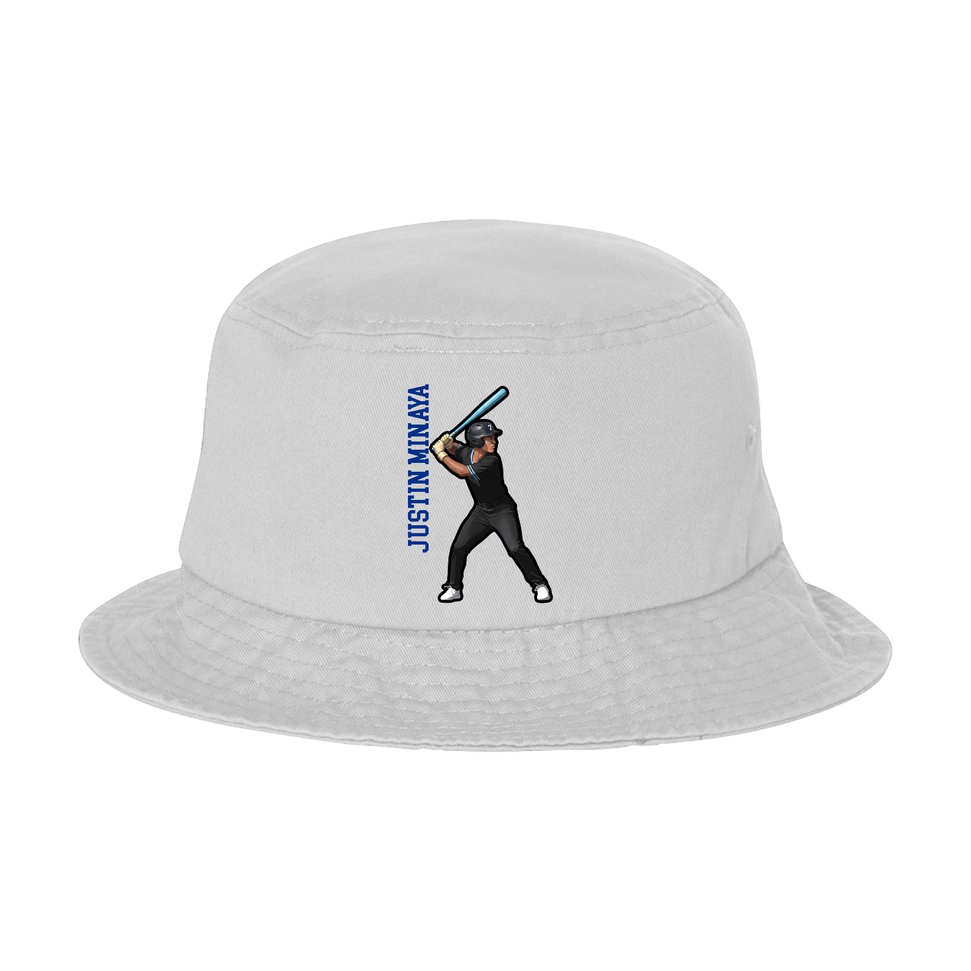 Bucket Cap — Name Vertical in White