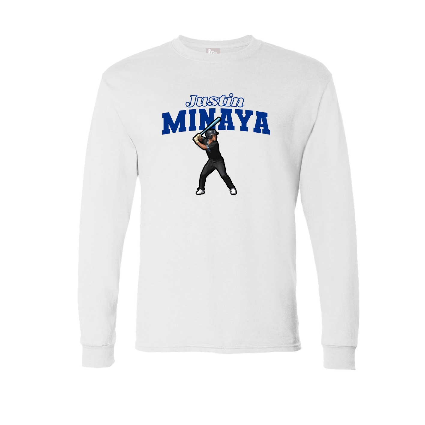 Long Sleeve Tee — Name Arch in White