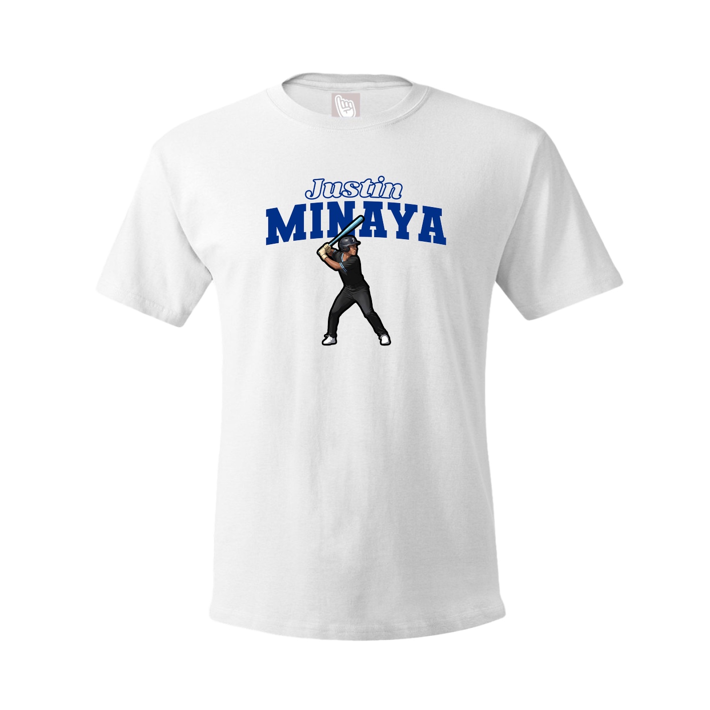 Youth Tee — Name Arch in White