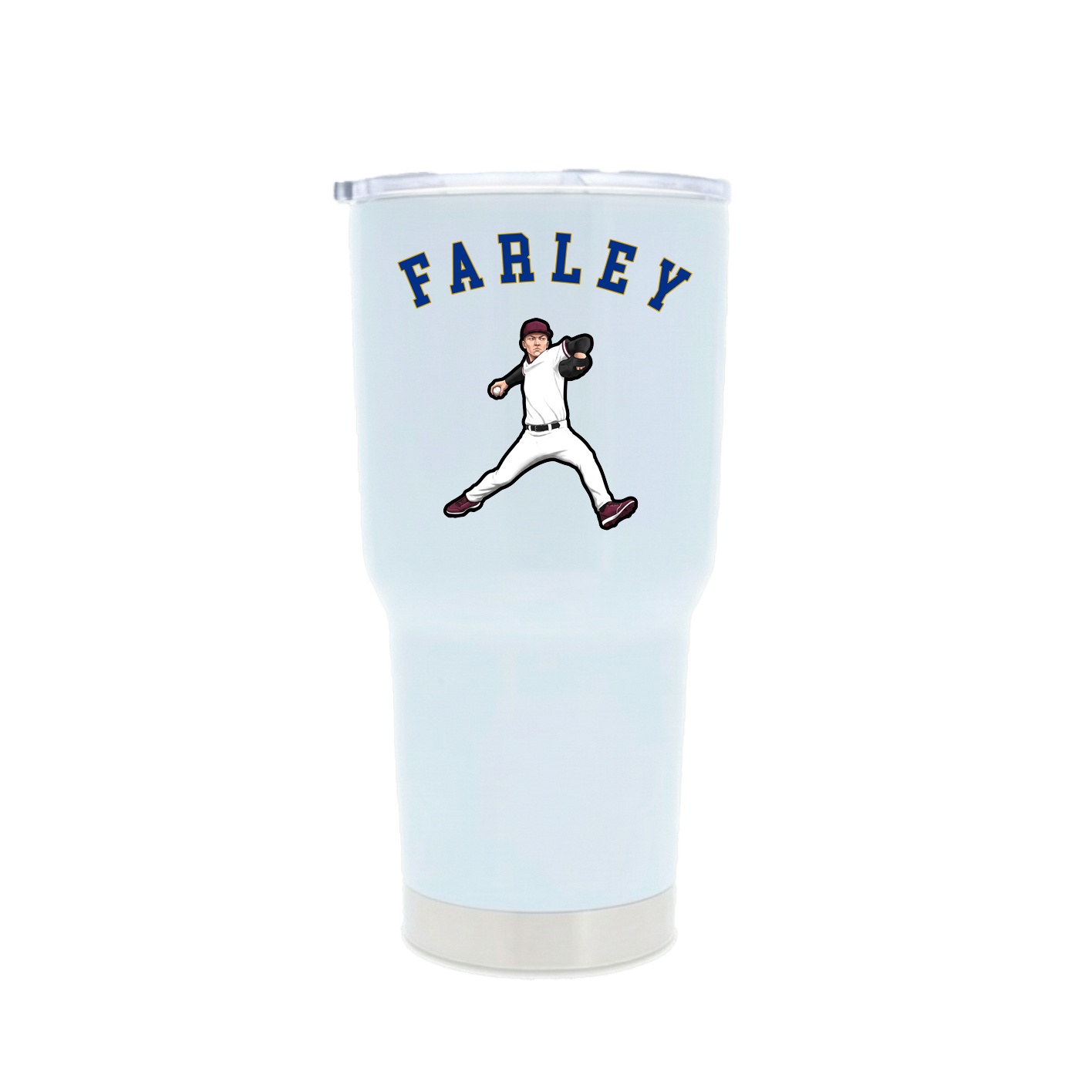 30oz Stainless Steel Tumbler — Shirsey Arch in White