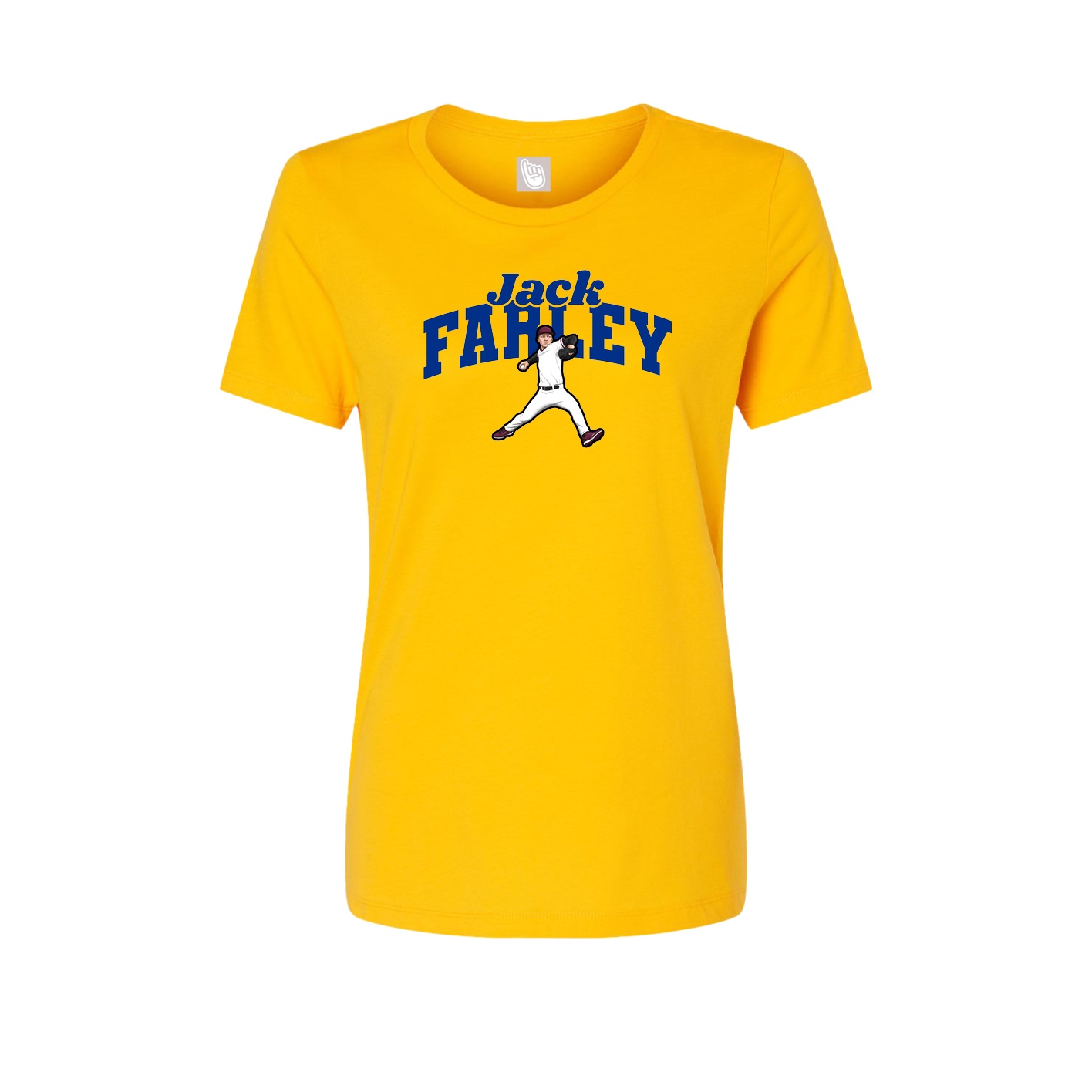 Fitted Women's Tee — Signature Arch in Gold