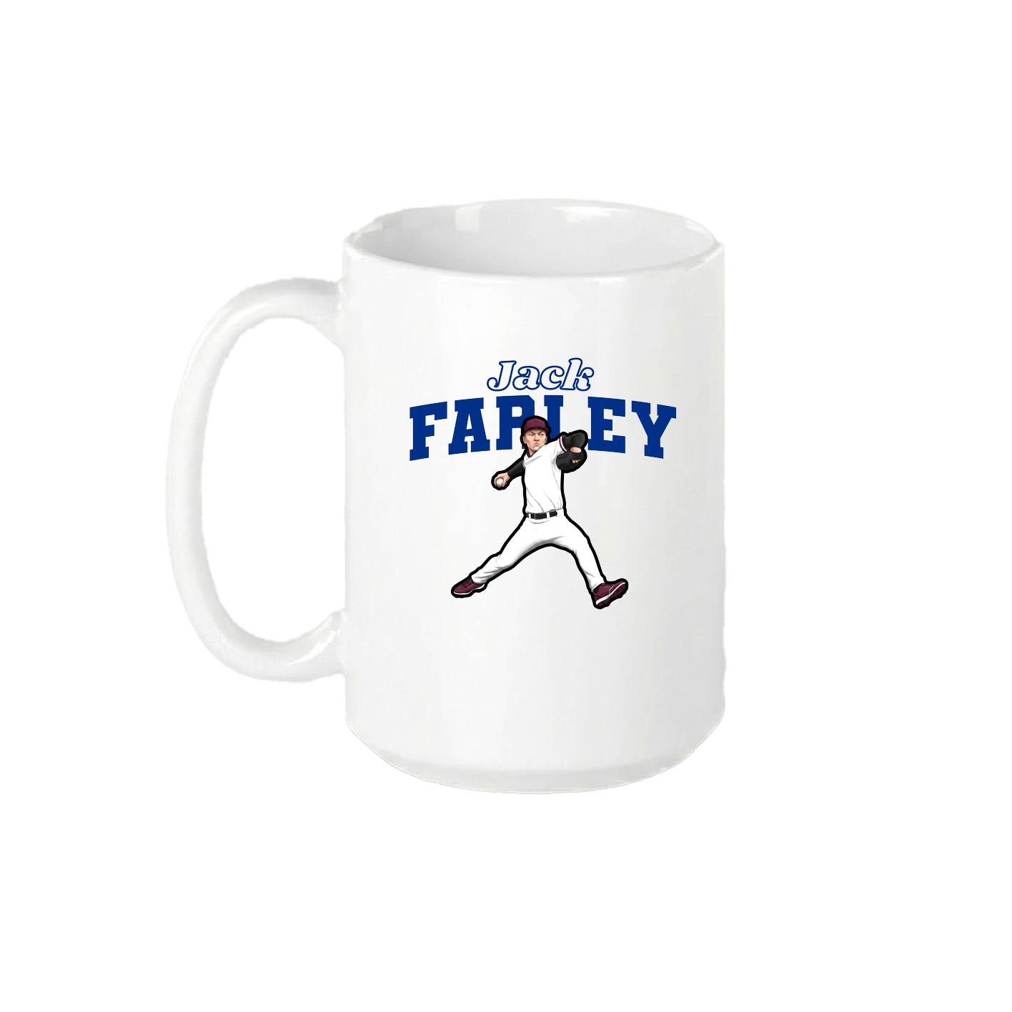 15oz Coffee Mug — Name Arch in White