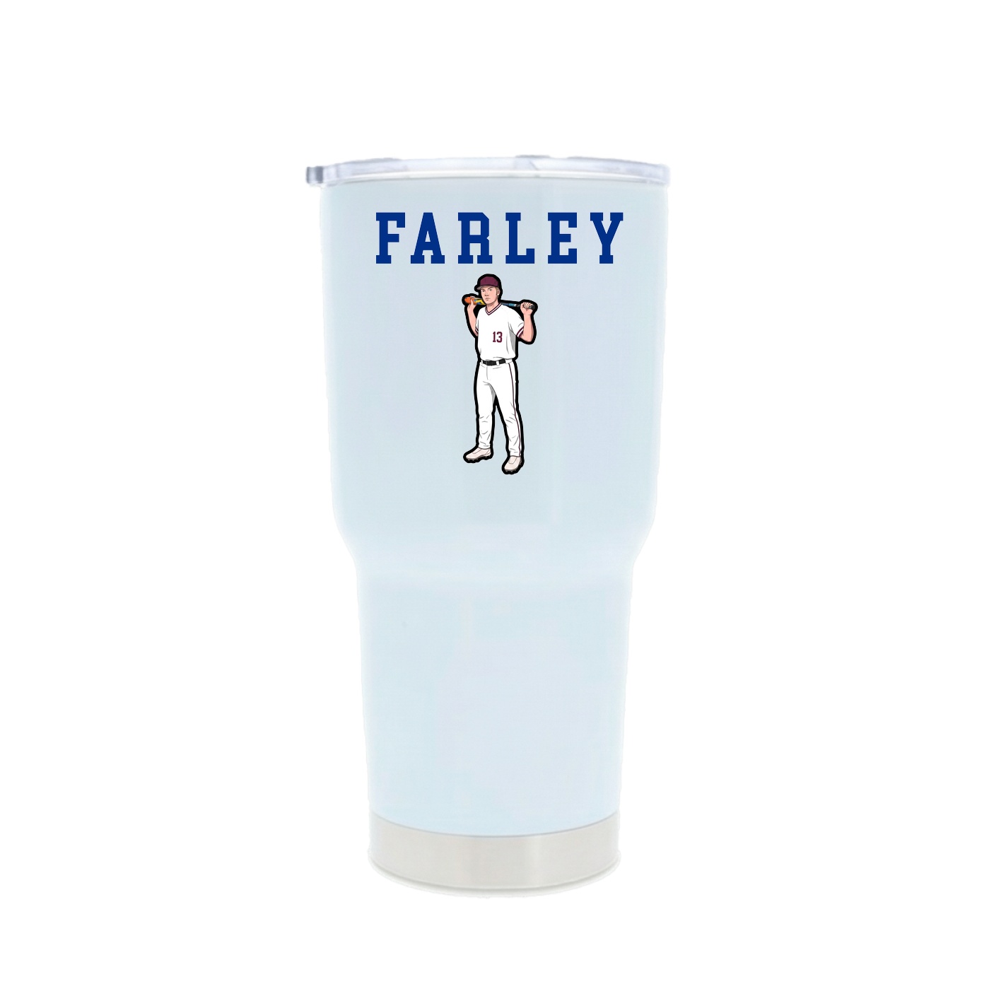 30oz Stainless Steel Tumbler — Shirsey in White