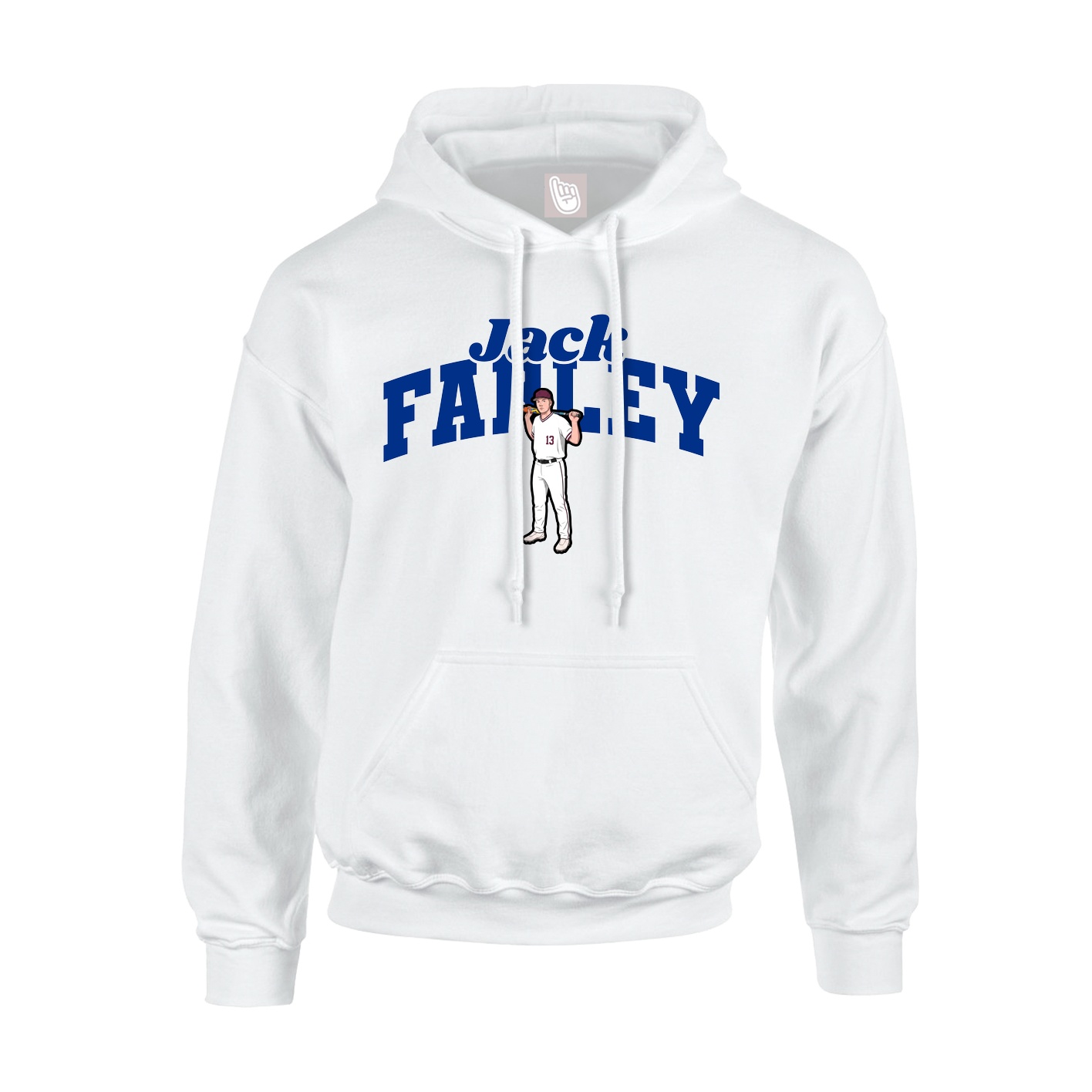 Youth Hoodie — Signature Arch in White