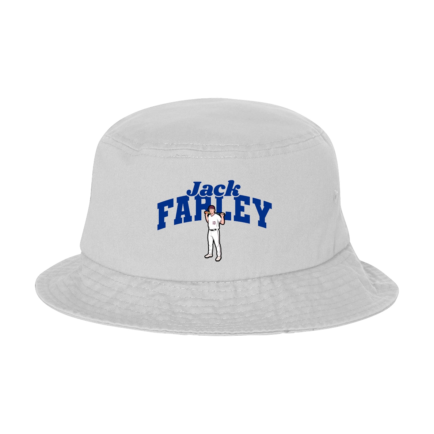 Bucket Cap — Signature Arch in White