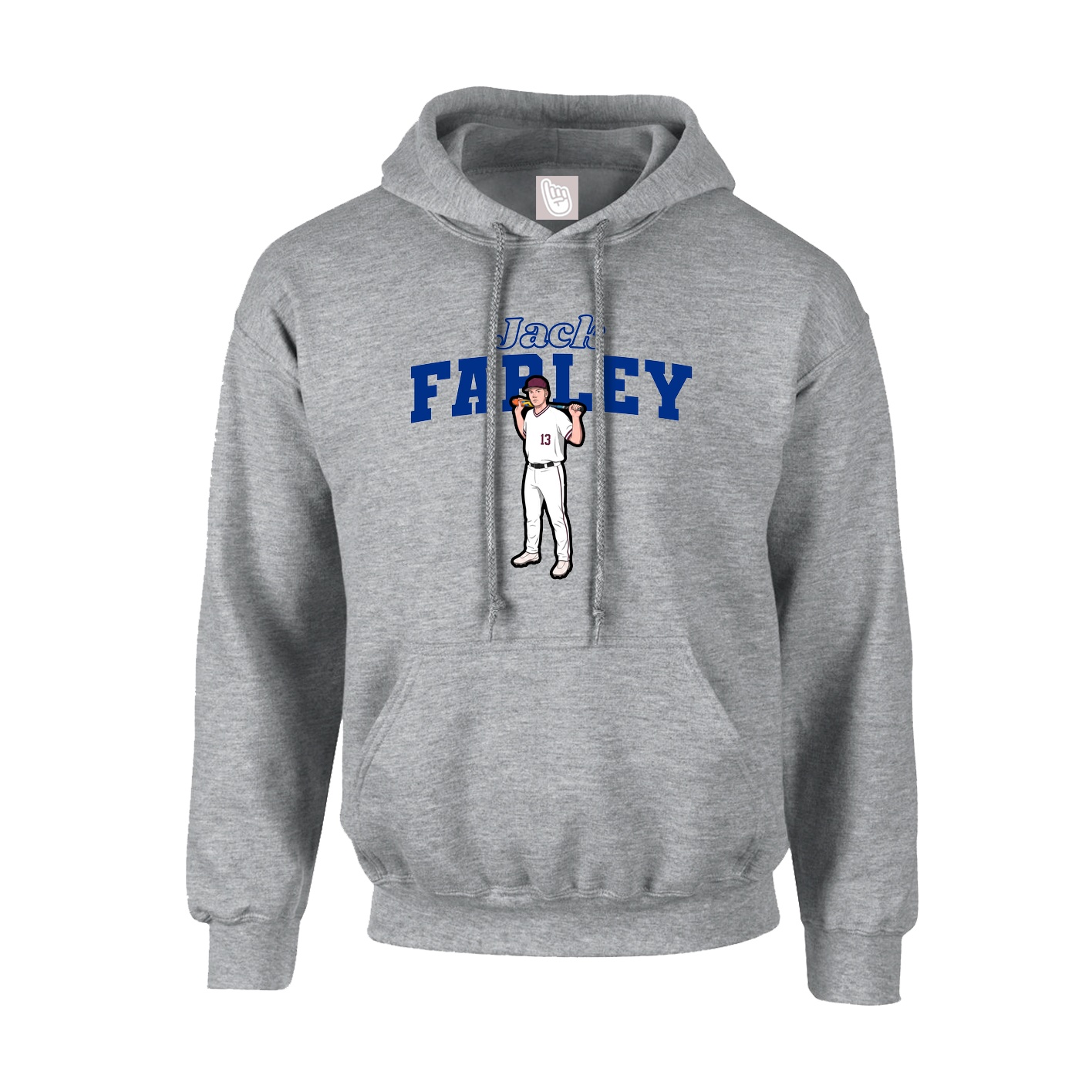 Hoodie — Name Arch in Grey