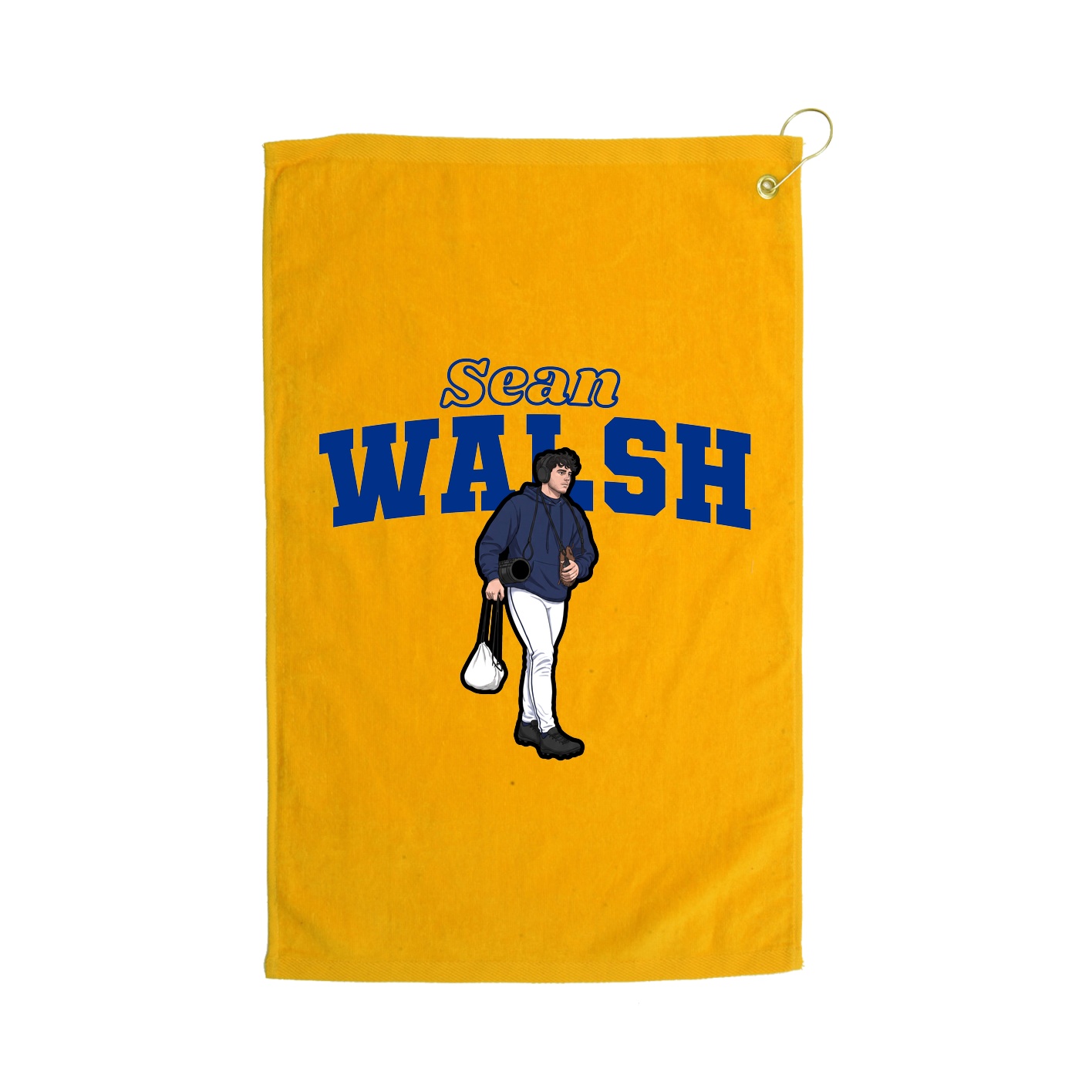 Golf Towel — Name Arch in Gold