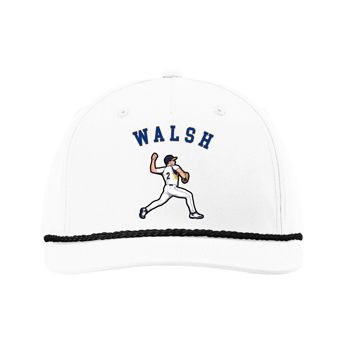 Five-Panel Classic Rope Cap — Shirsey Arch in White
