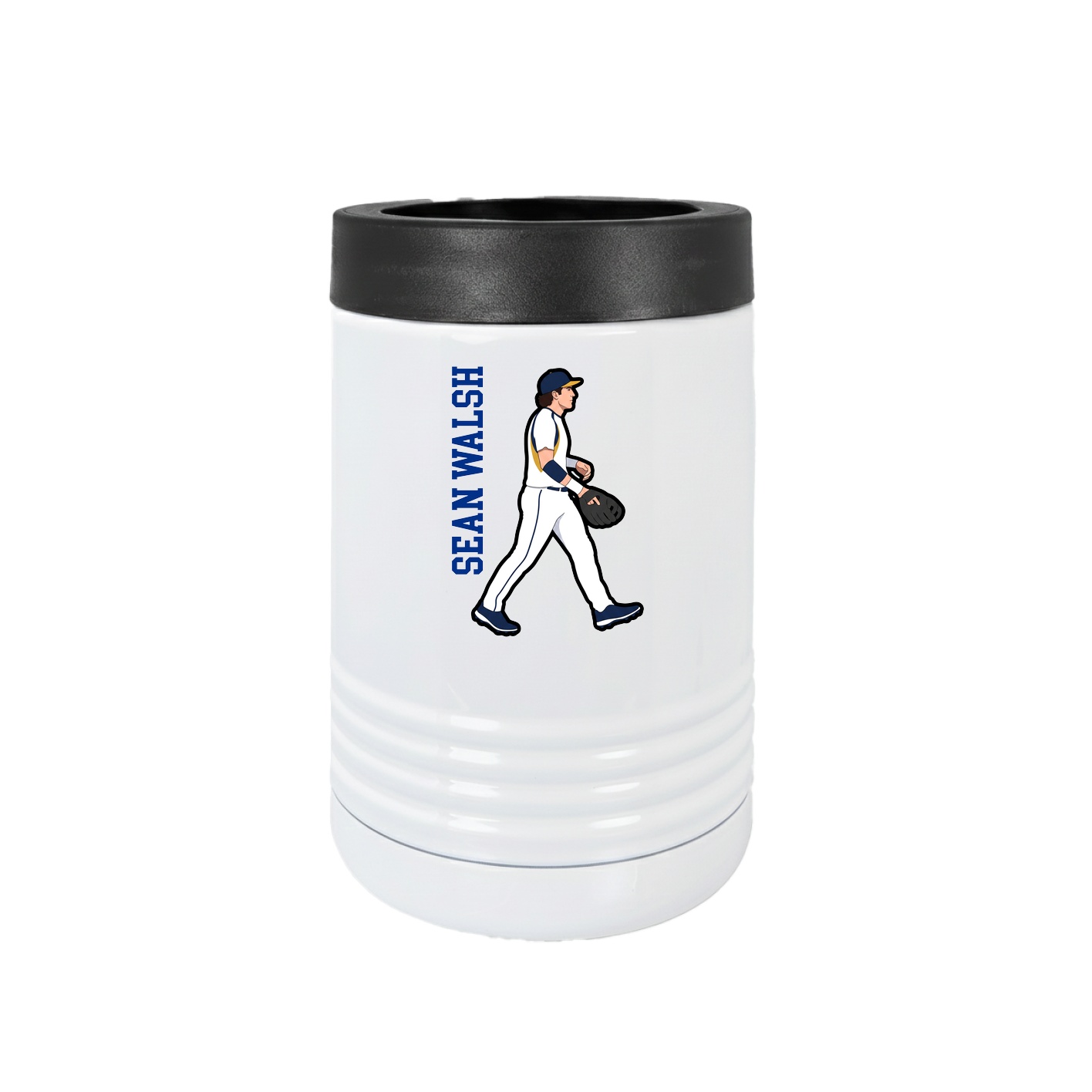 Beverage Holder — Name Vertical in White