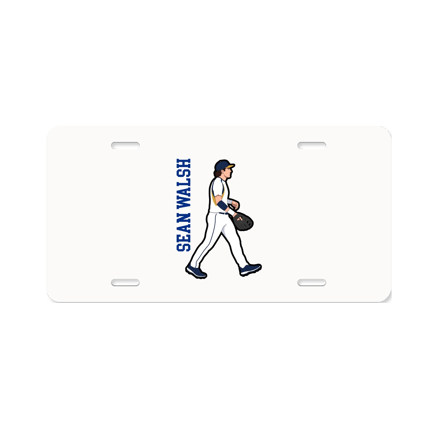 License Plate — Name Vertical in Classic