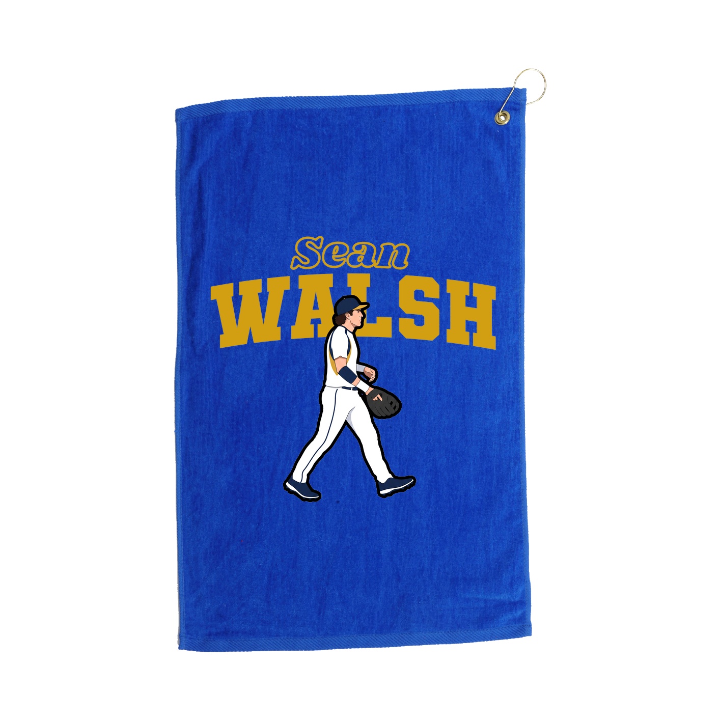 Golf Towel — Name Arch in Royal