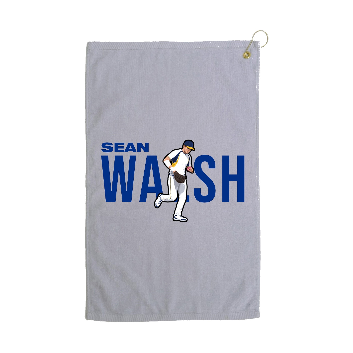 Golf Towel — Player Name in Grey