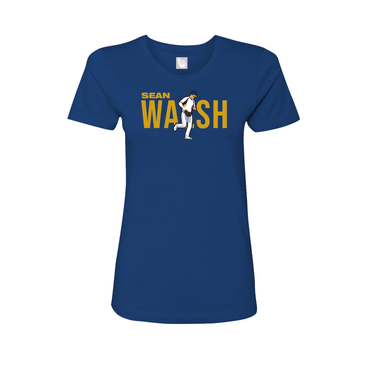 Fitted Women's Tee — Player Name in Royal