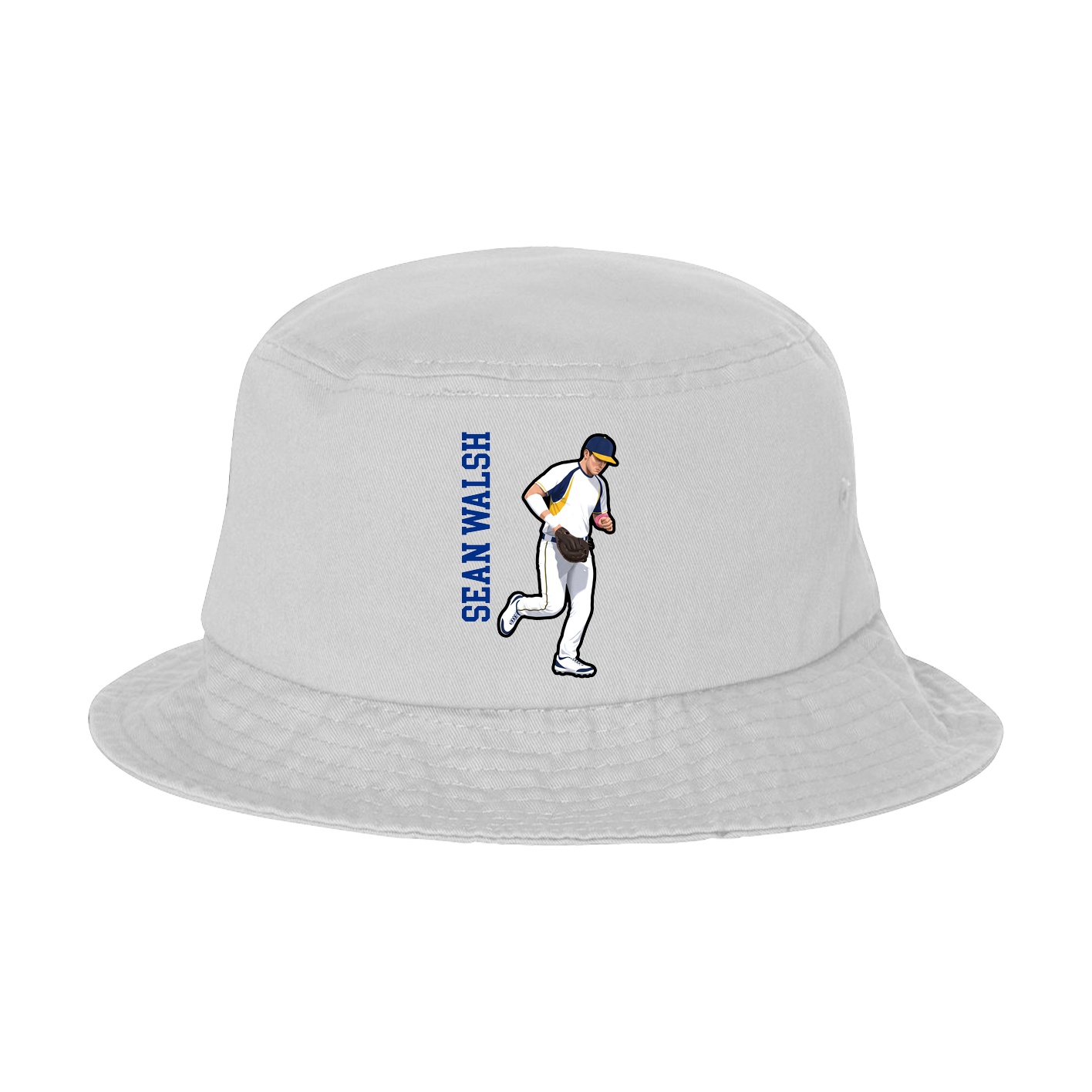 Bucket Cap — Name Vertical in White