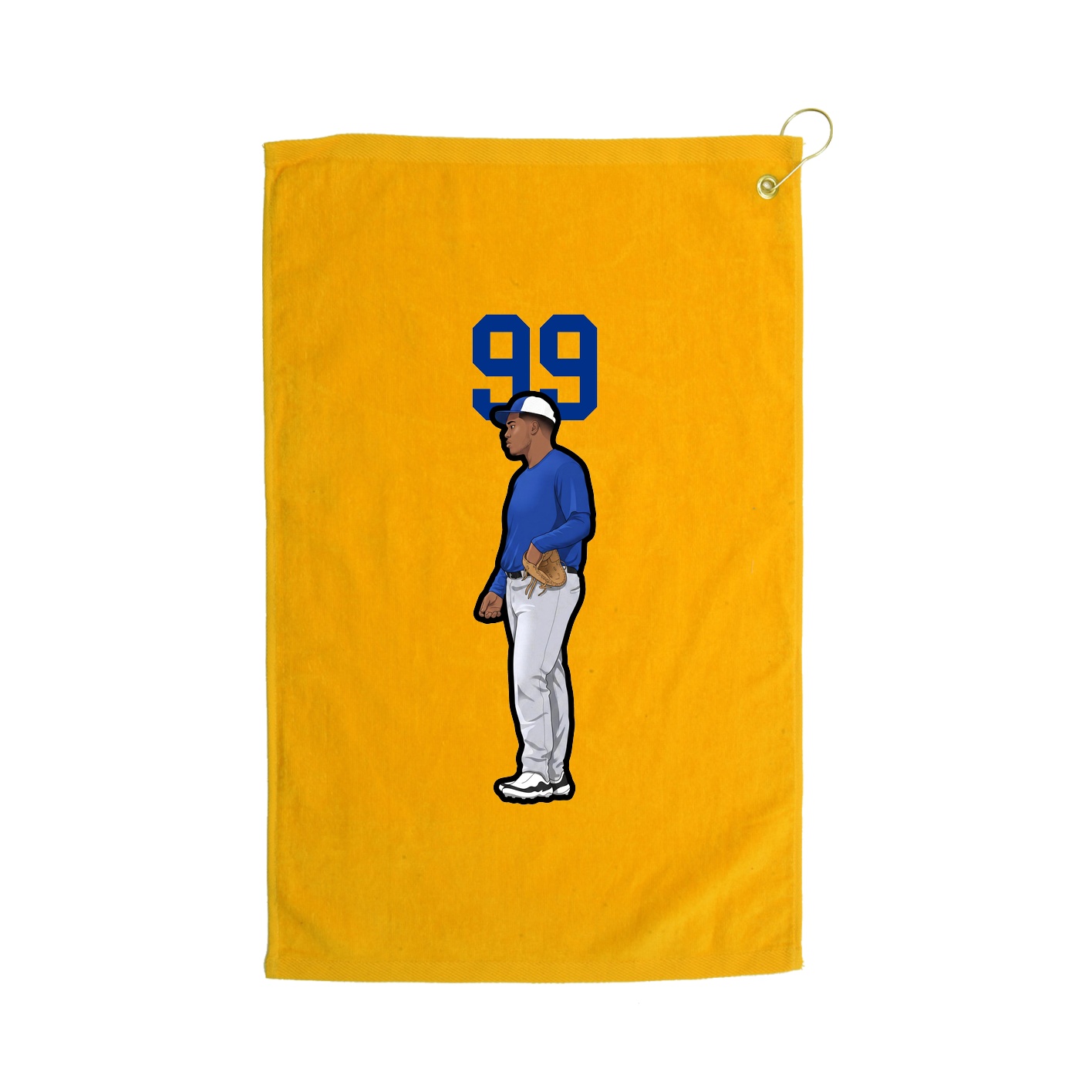 Golf Towel — Number Top in Gold