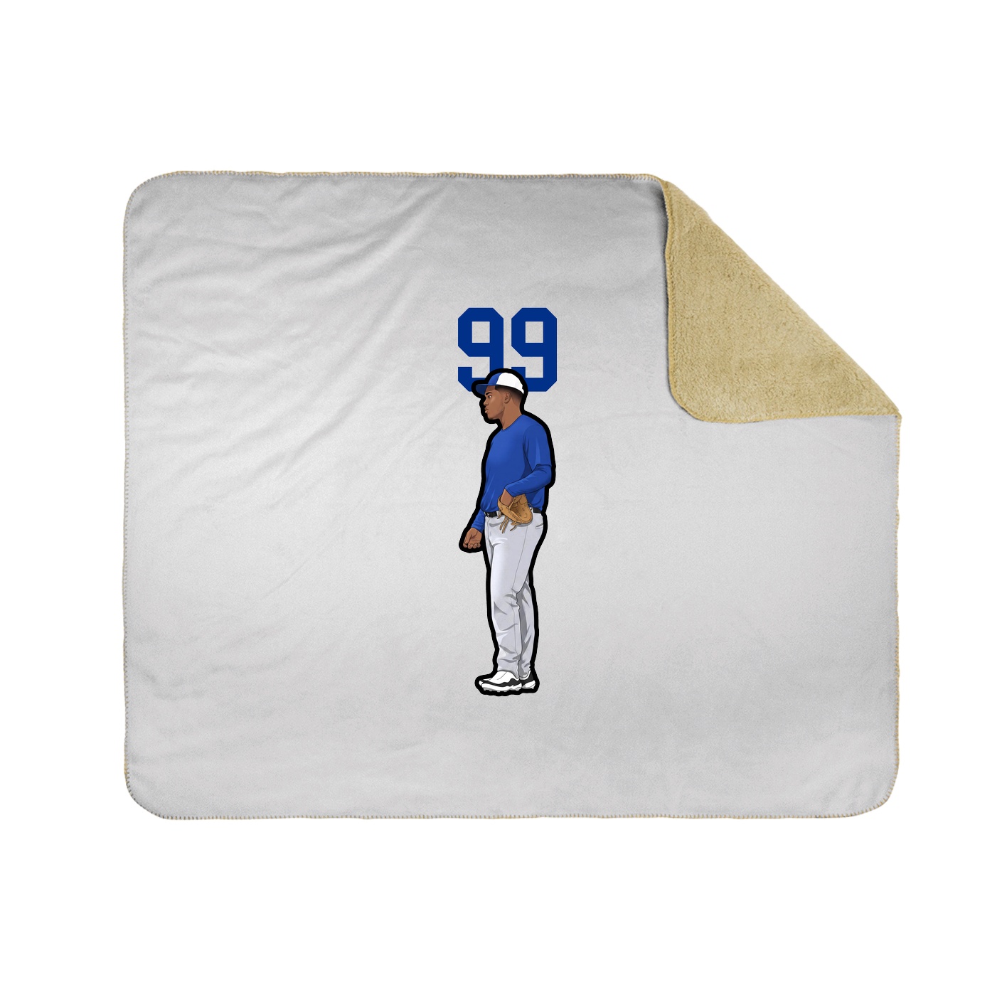 Throw Blanket — Number Top in White