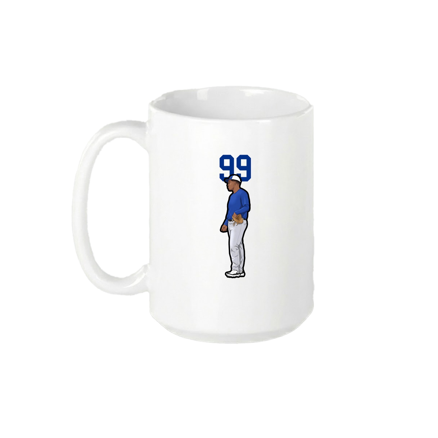 15oz Coffee Mug — Number Top in White