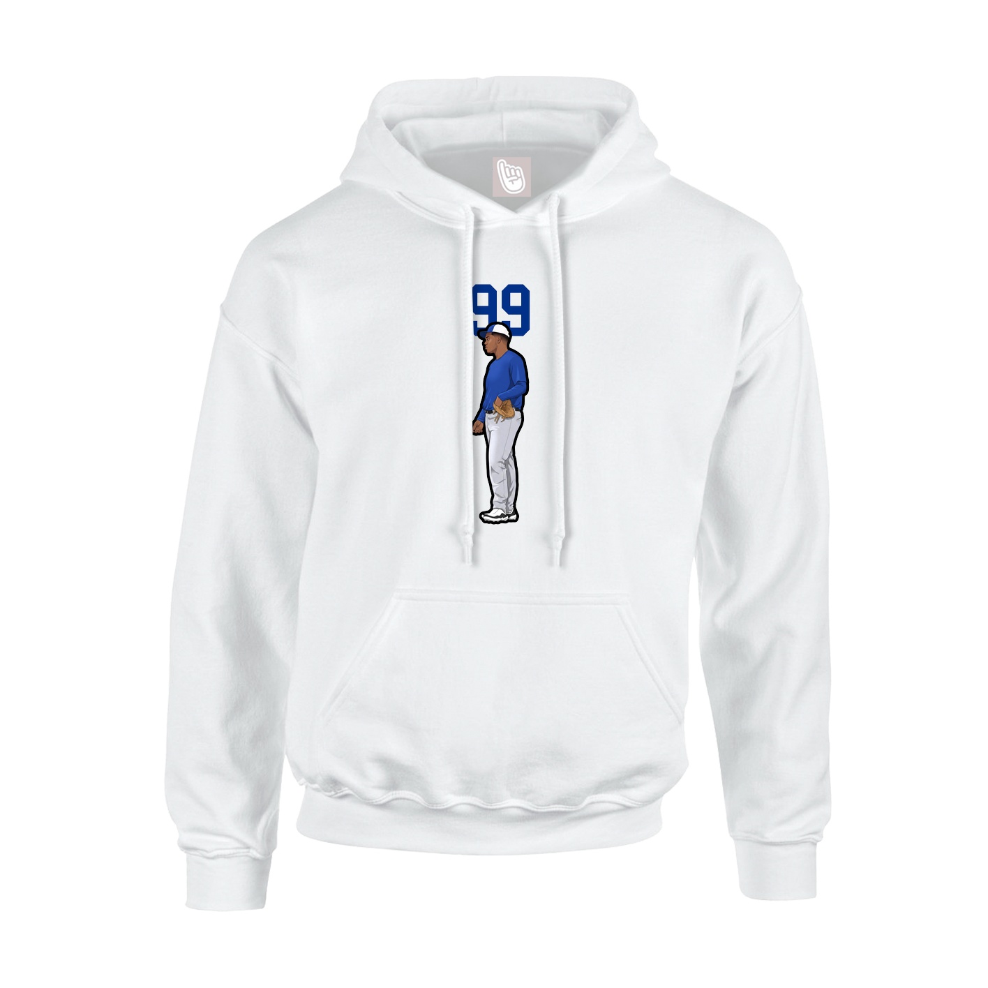 Youth Hoodie — Number Top in White