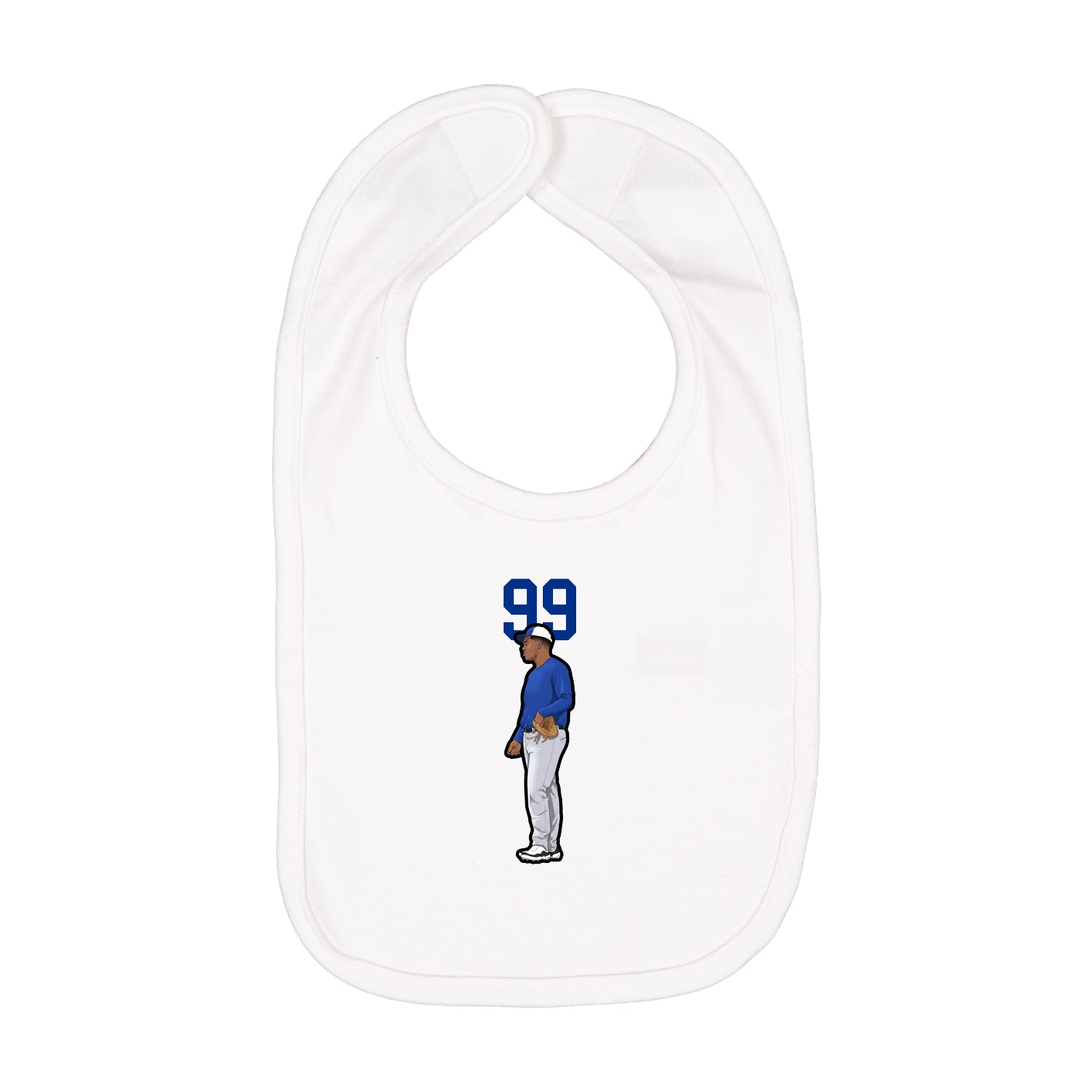 Infant Bib — Number Top in White