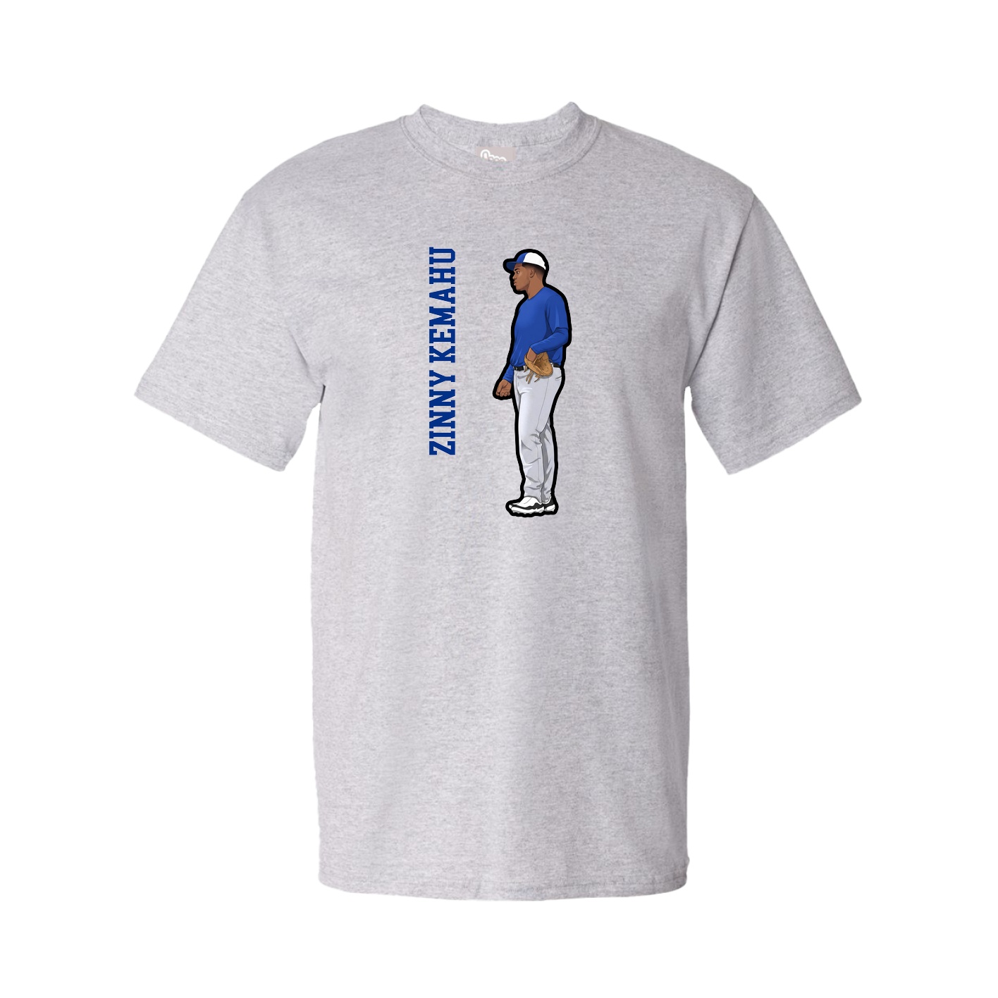 Youth Tee — Name Vertical in Grey
