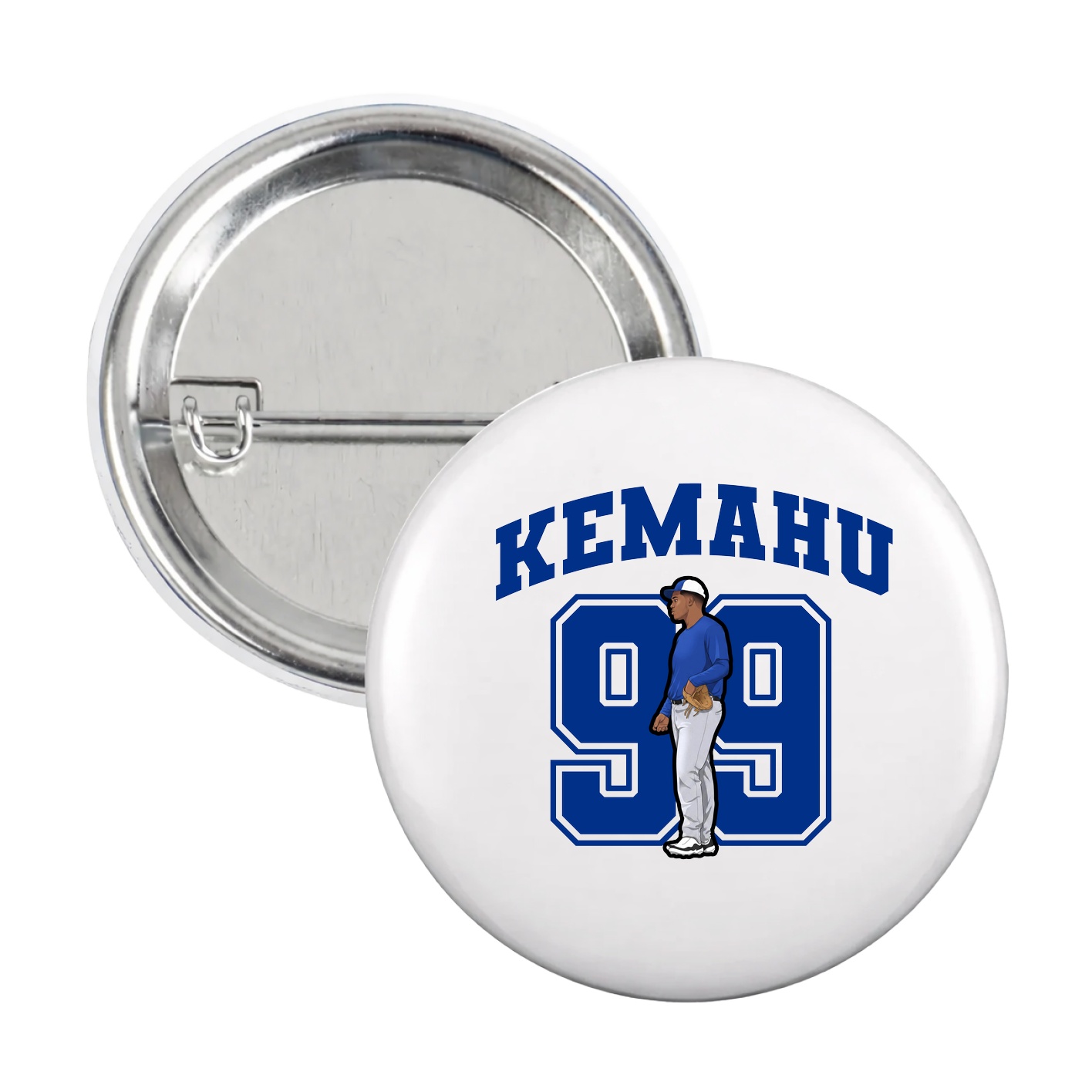 Game Day Button — Number in White