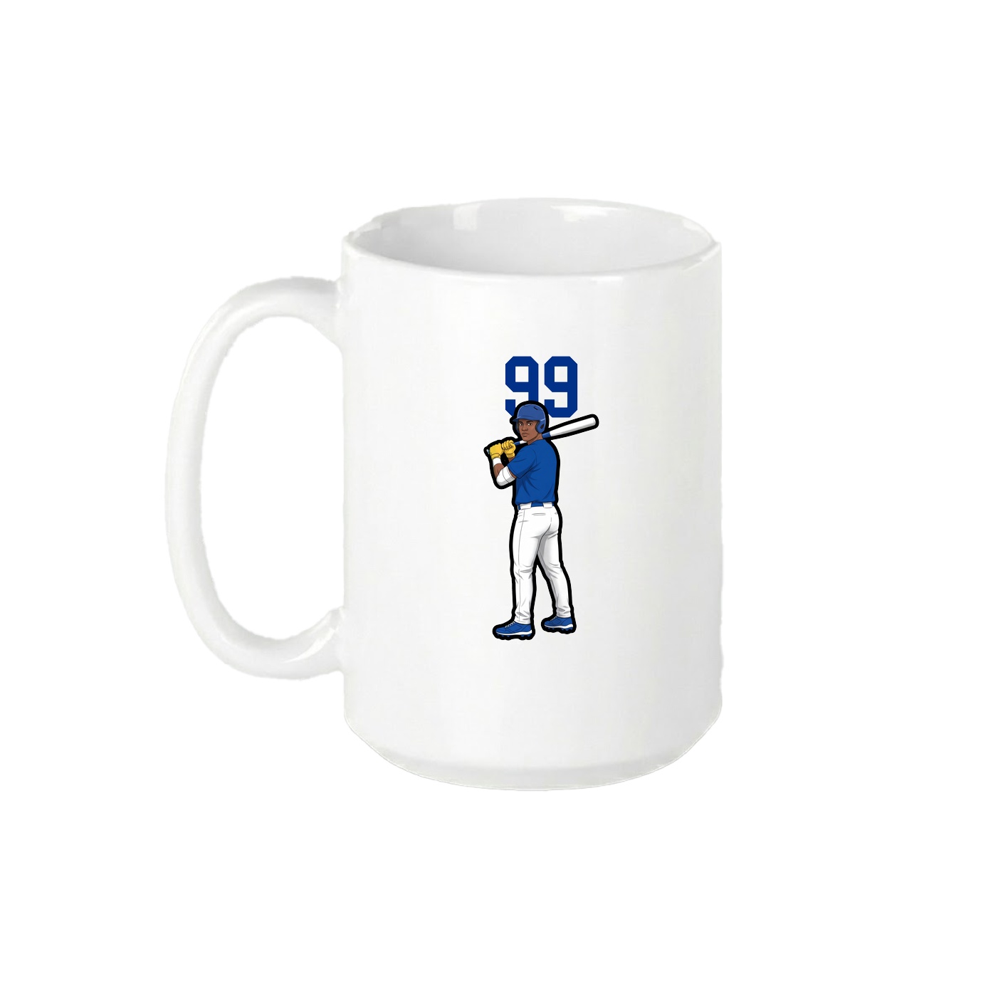 15oz Coffee Mug — Number Top in White
