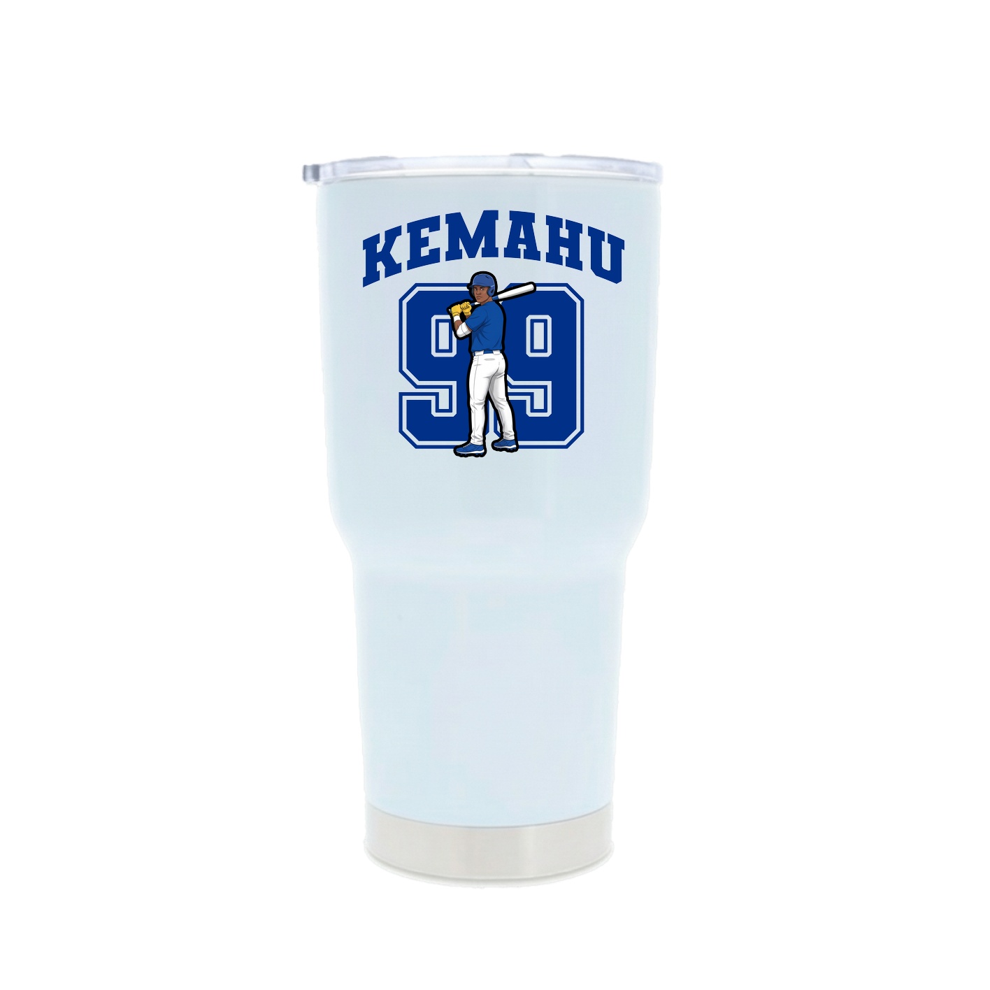 30oz Stainless Steel Tumbler — Number in White