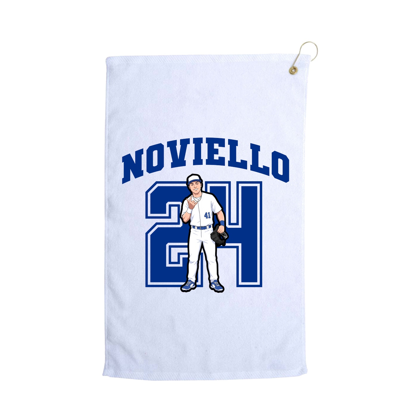 Golf Towel — Number in White