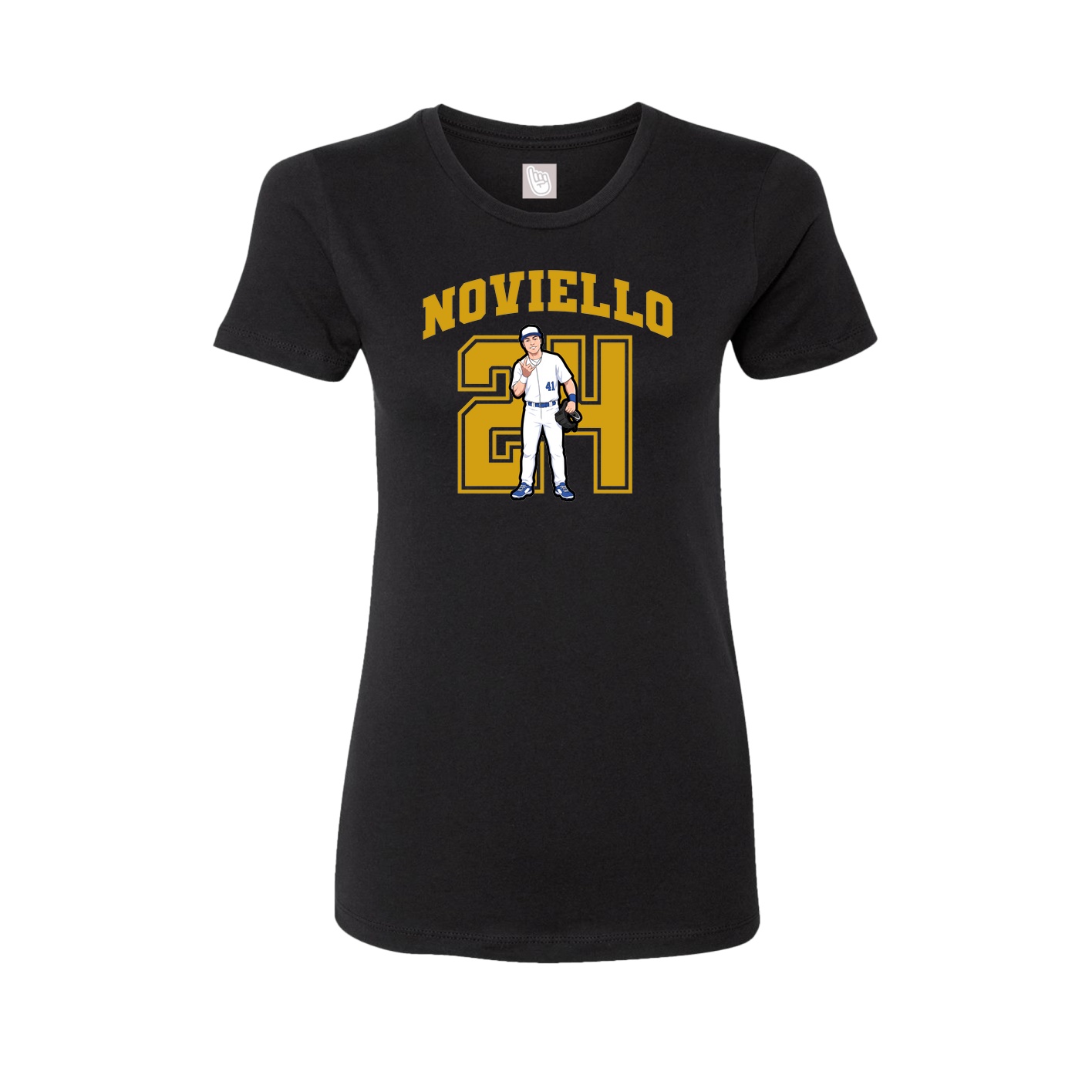 Fitted Women's Tee — Number in Black