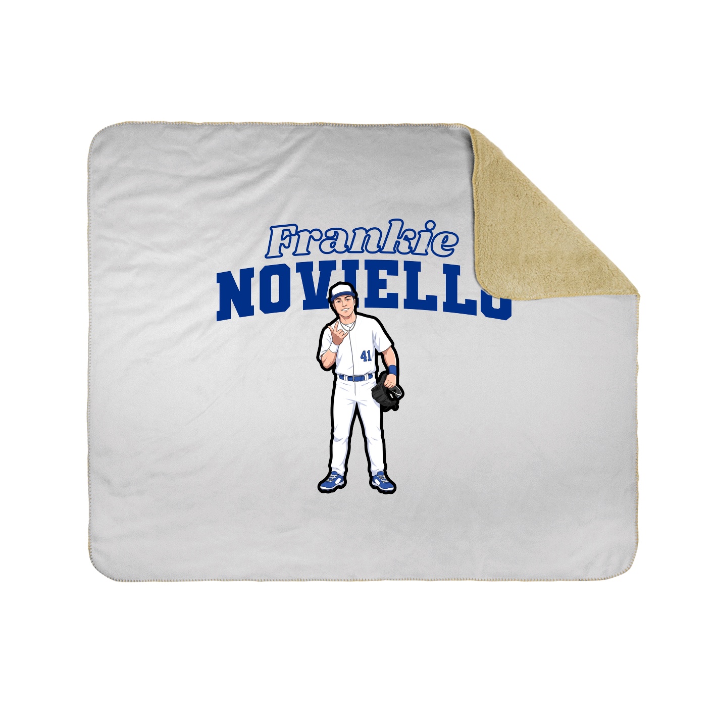 Throw Blanket — Name Arch in White