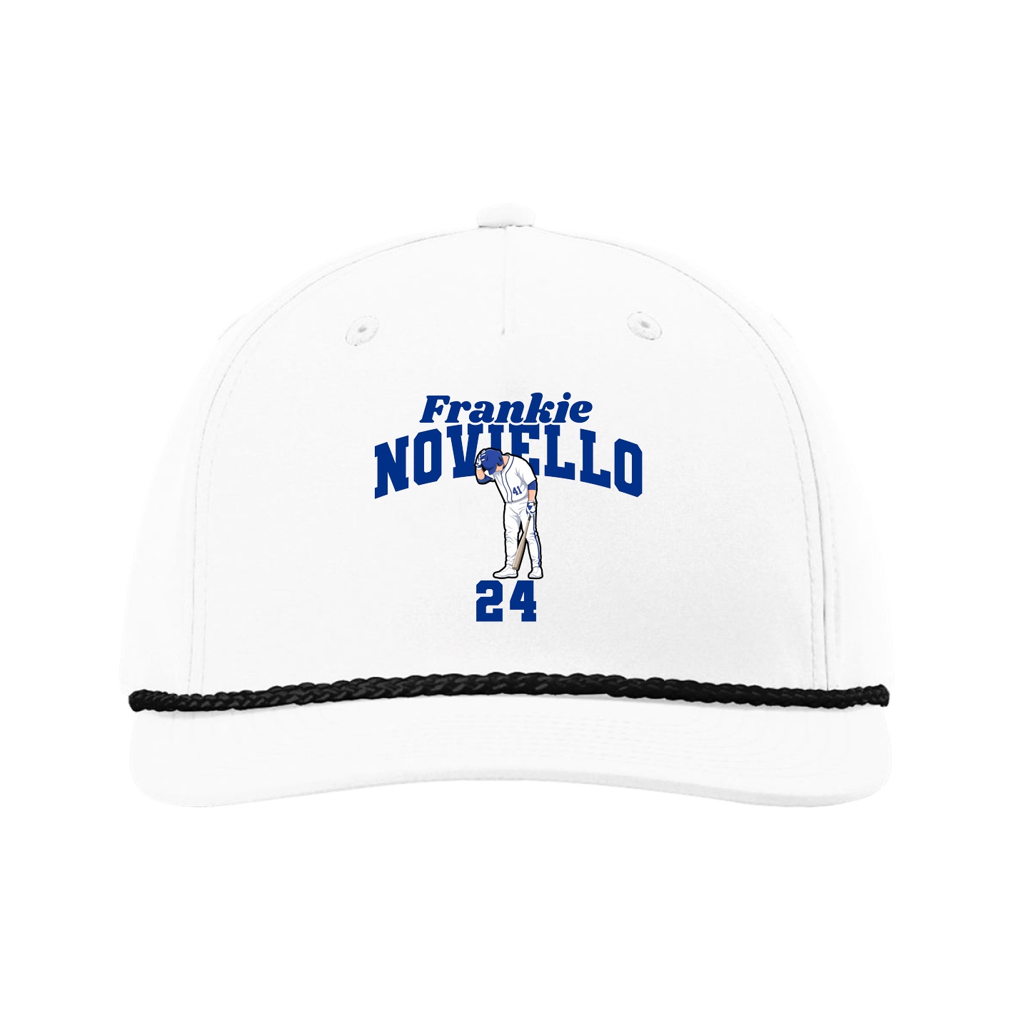Five-Panel Classic Rope Cap — Signature Arch in White