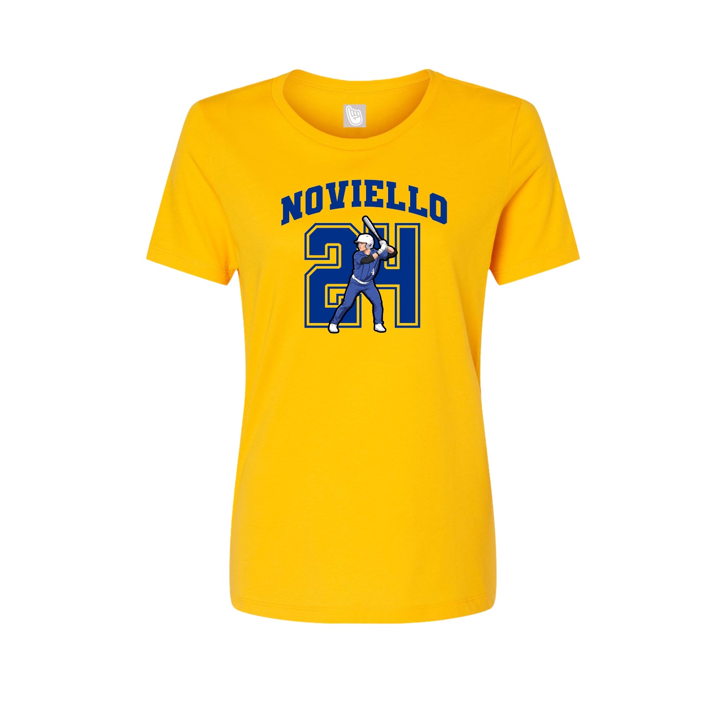 Fitted Women's Tee — Number in Gold