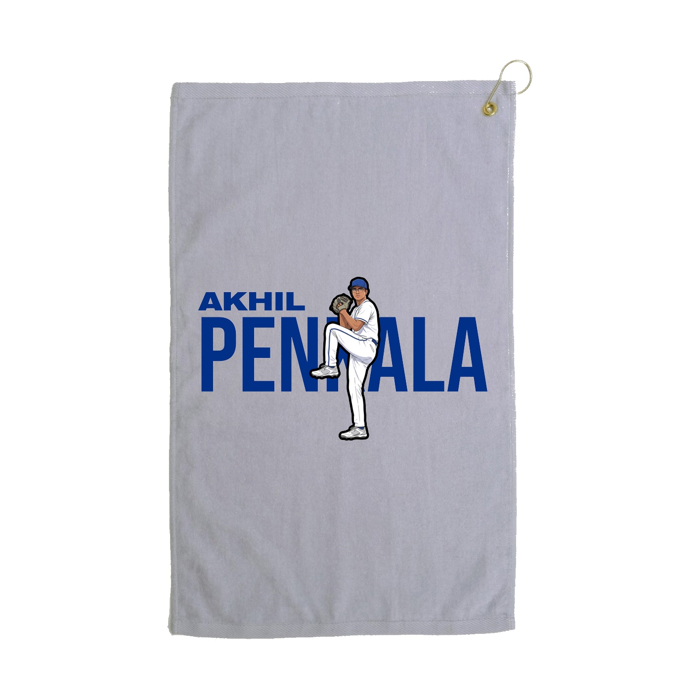 Golf Towel — Player Name in Grey