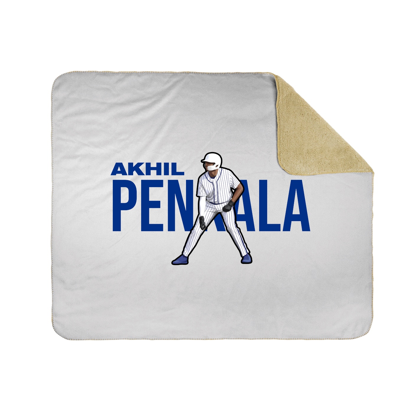 Throw Blanket — Player Name in White