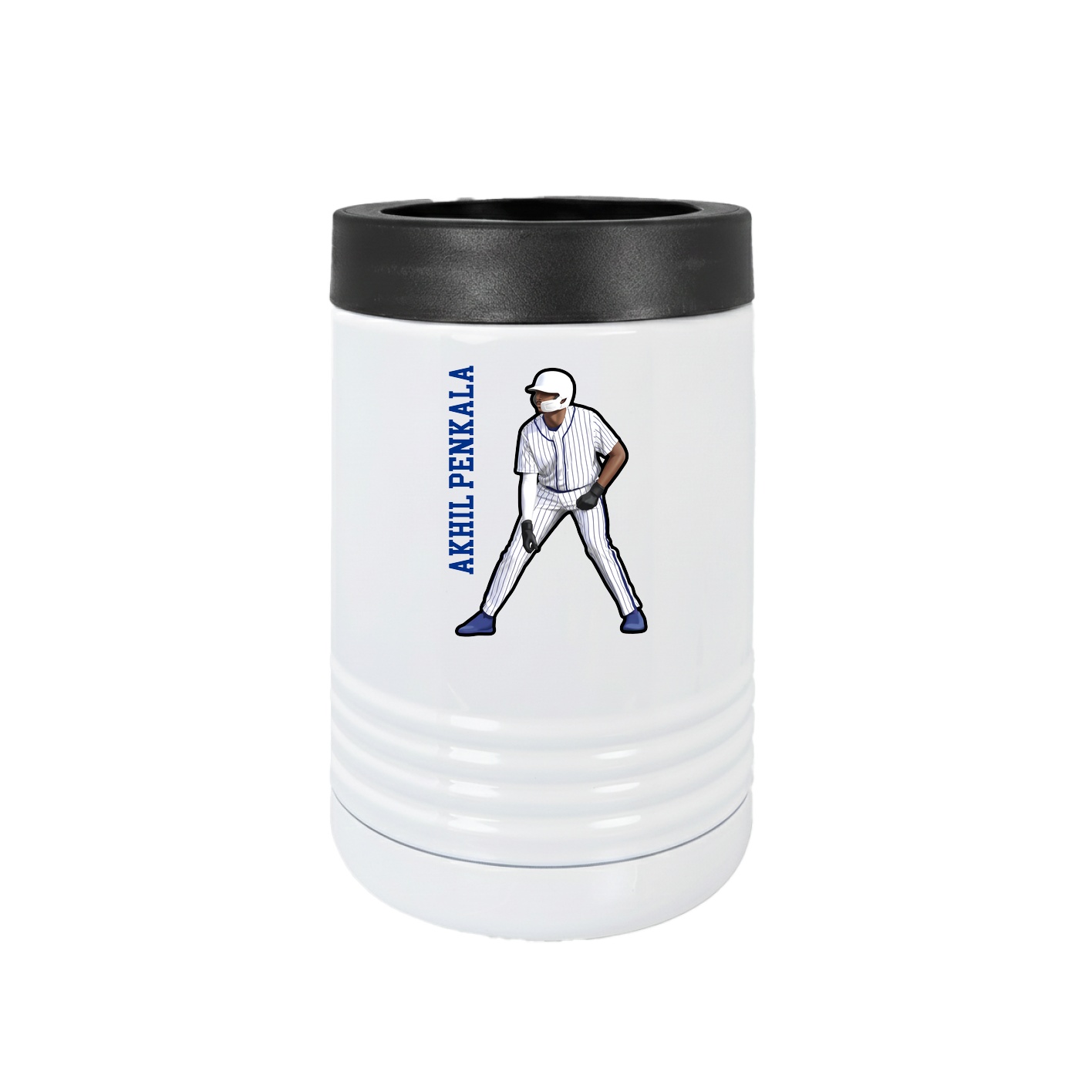Beverage Holder — Name Vertical in White
