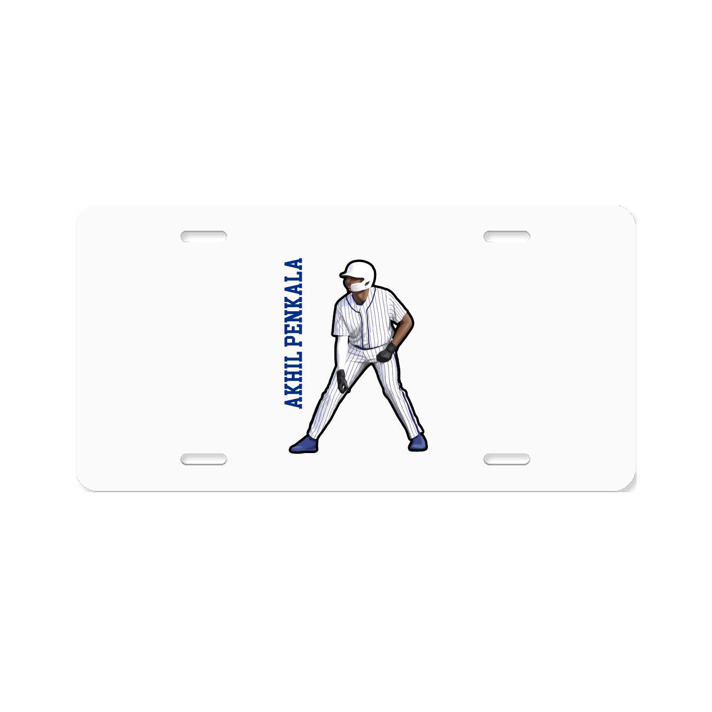 License Plate — Name Vertical in Classic