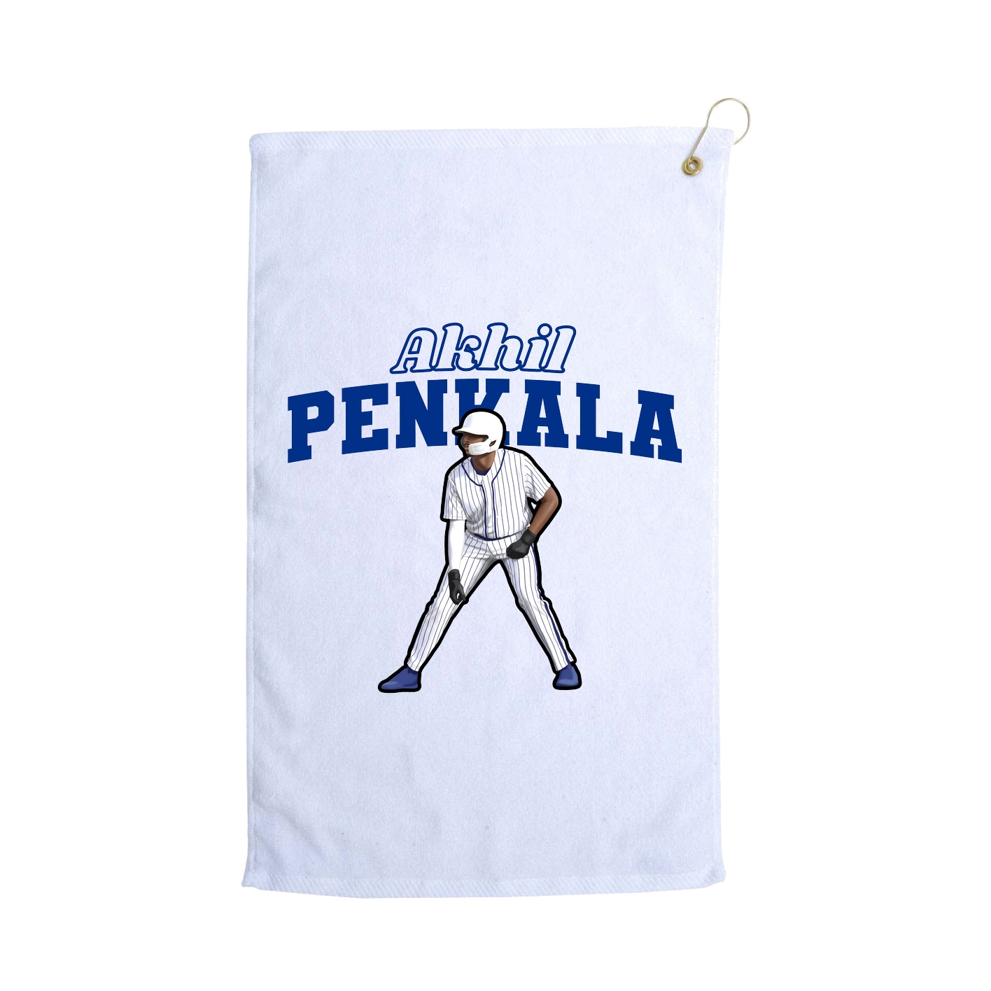Golf Towel — Name Arch in White