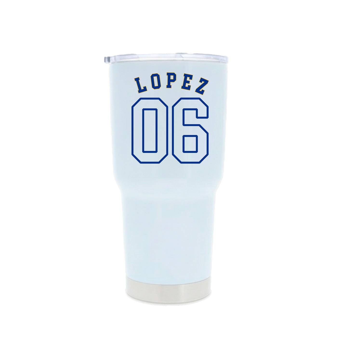 30oz Stainless Steel Tumbler — Shirsey Arch in White