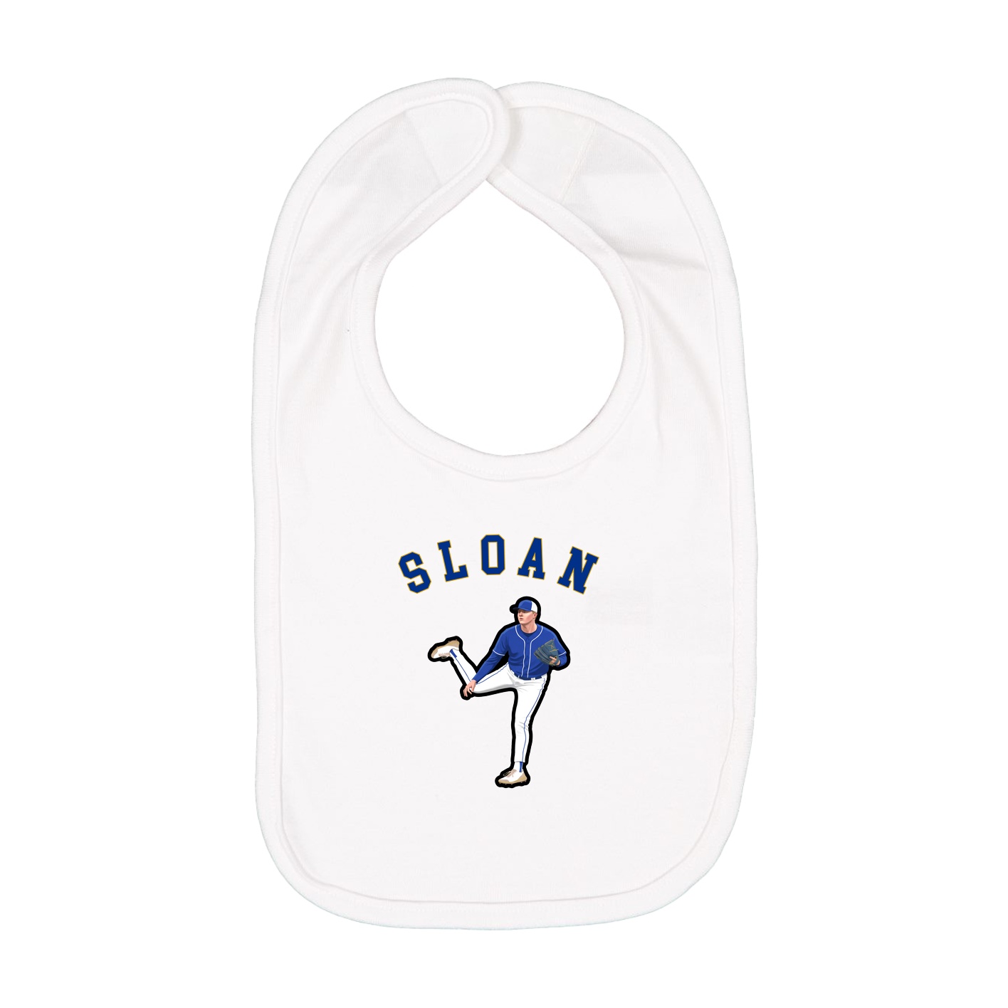 Infant Bib — Shirsey Arch in White