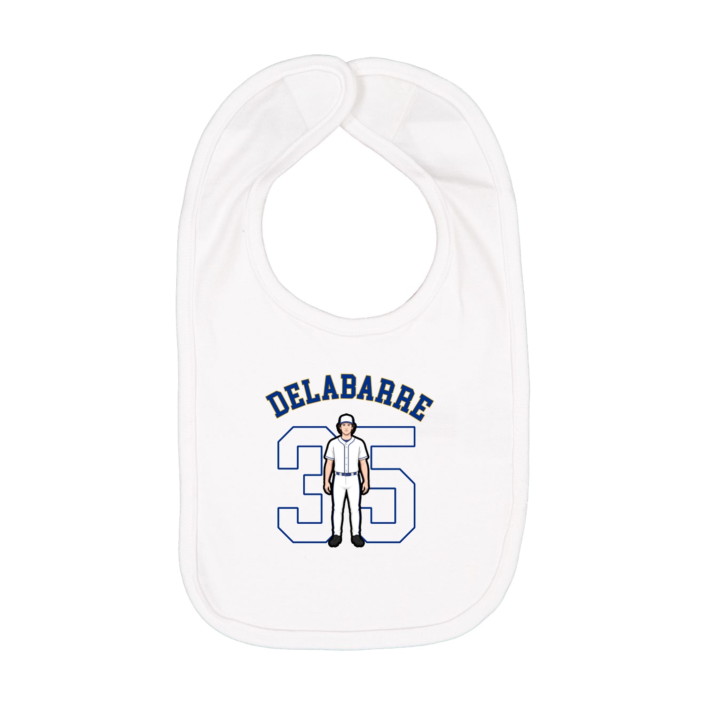 Infant Bib — Shirsey Arch in White