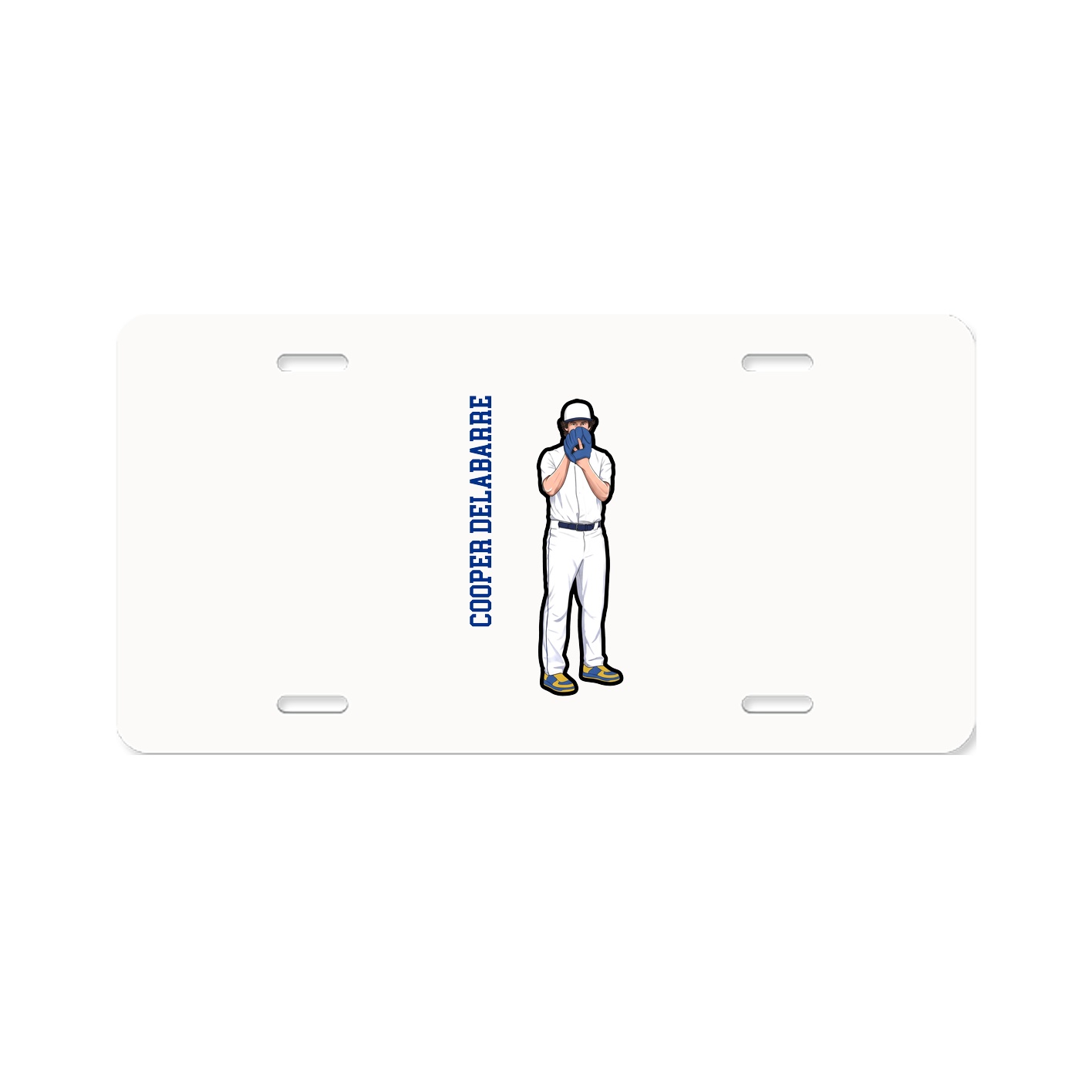 License Plate — Name Vertical in Classic