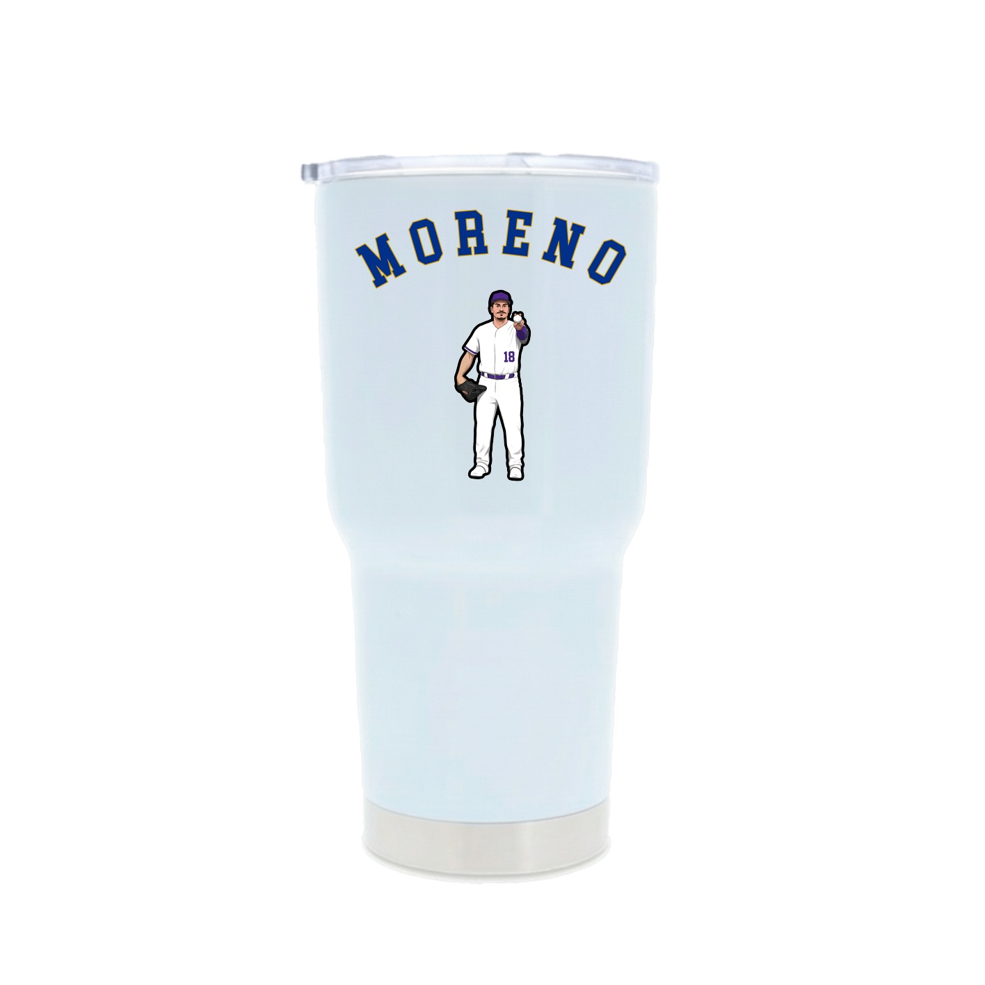 30oz Stainless Steel Tumbler — Shirsey Arch in White