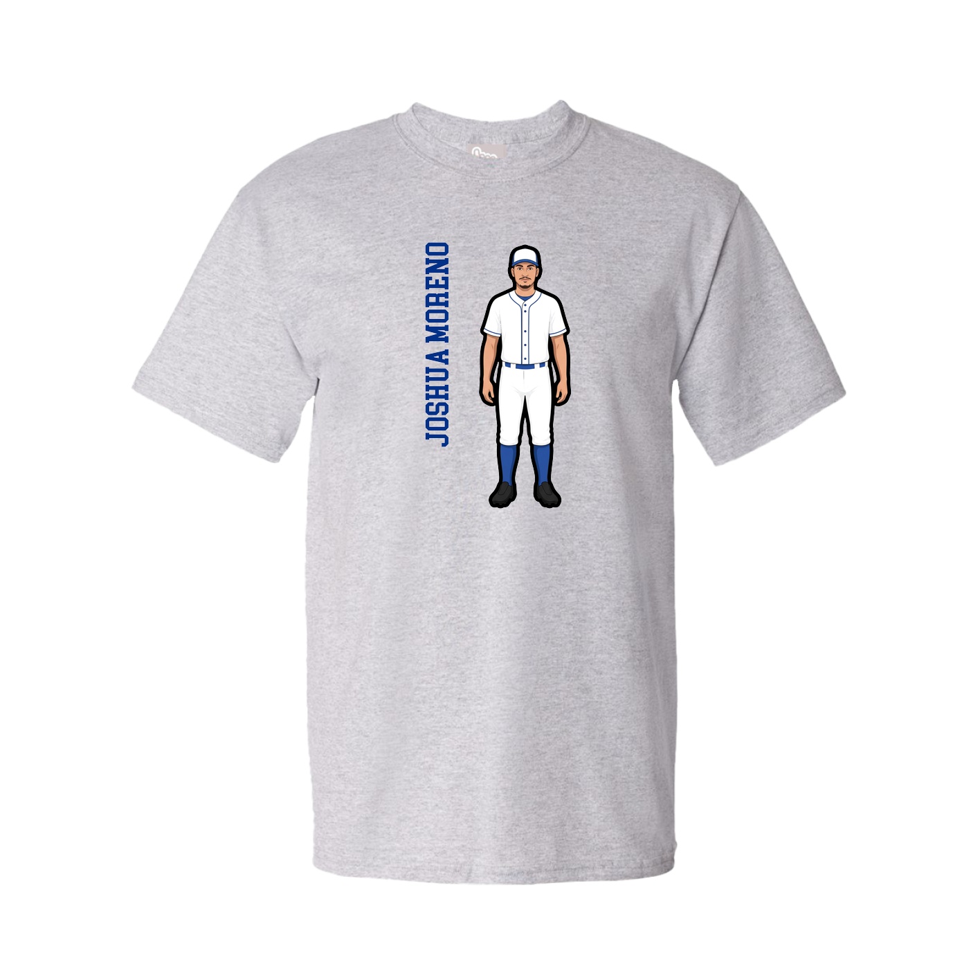 Tee — Name Vertical in Grey