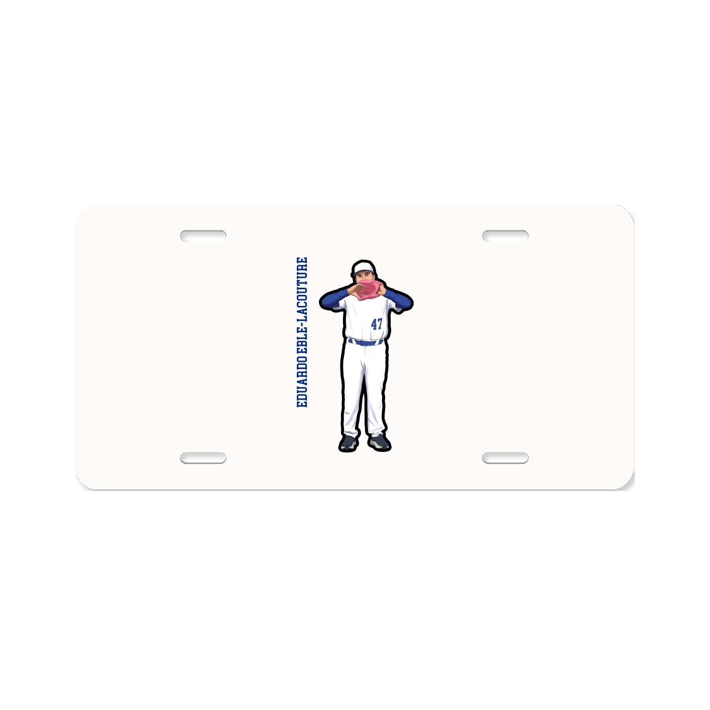 License Plate — Name Vertical in Classic