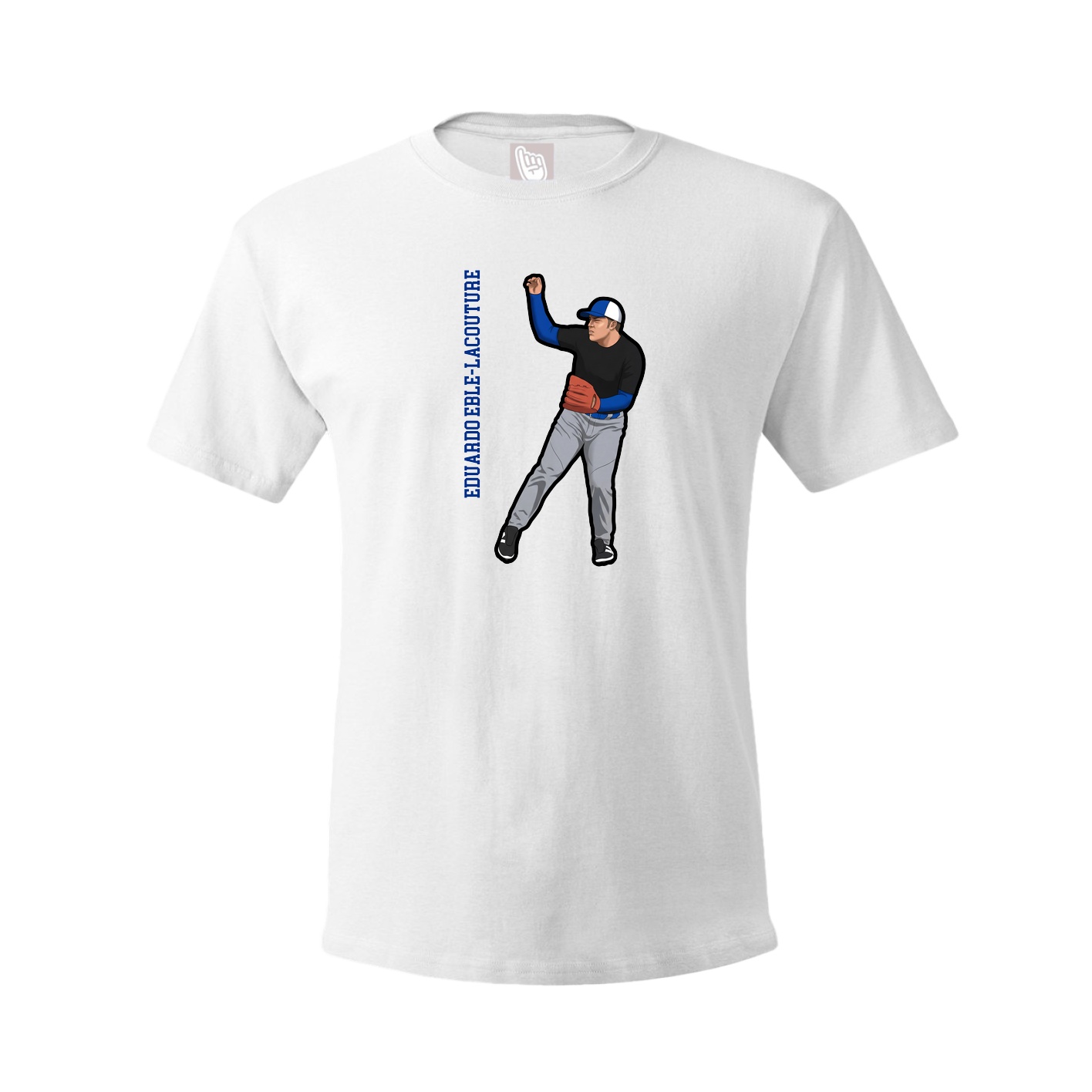 Tee — Name Vertical in White
