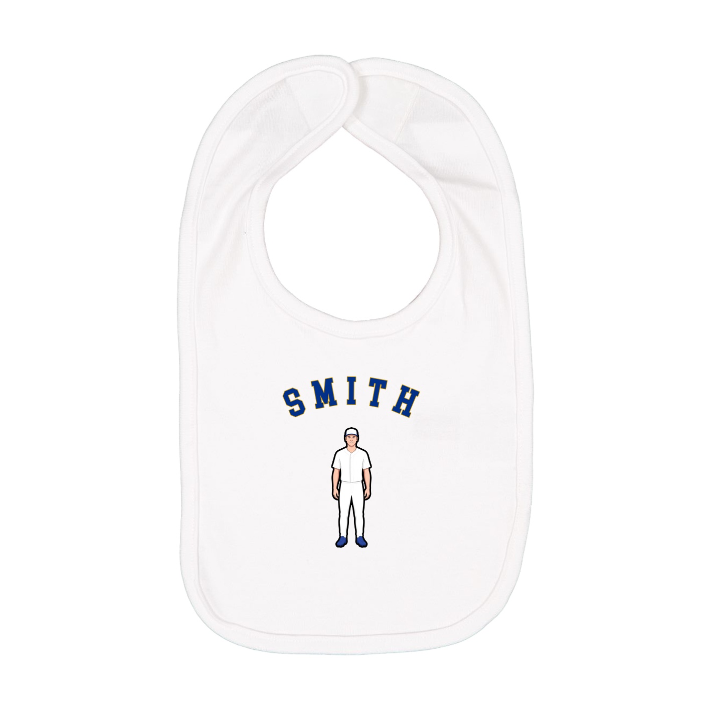 Infant Bib — Shirsey Arch in White