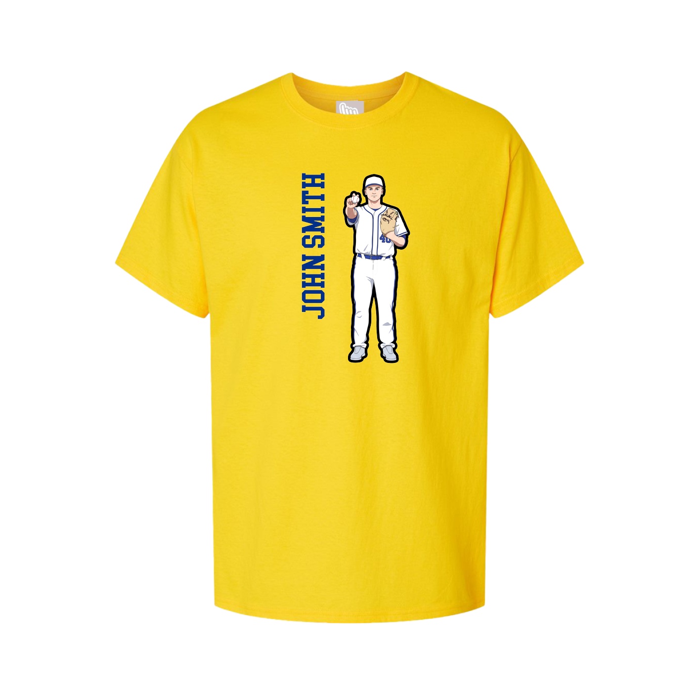 Tee — Name Vertical in Gold