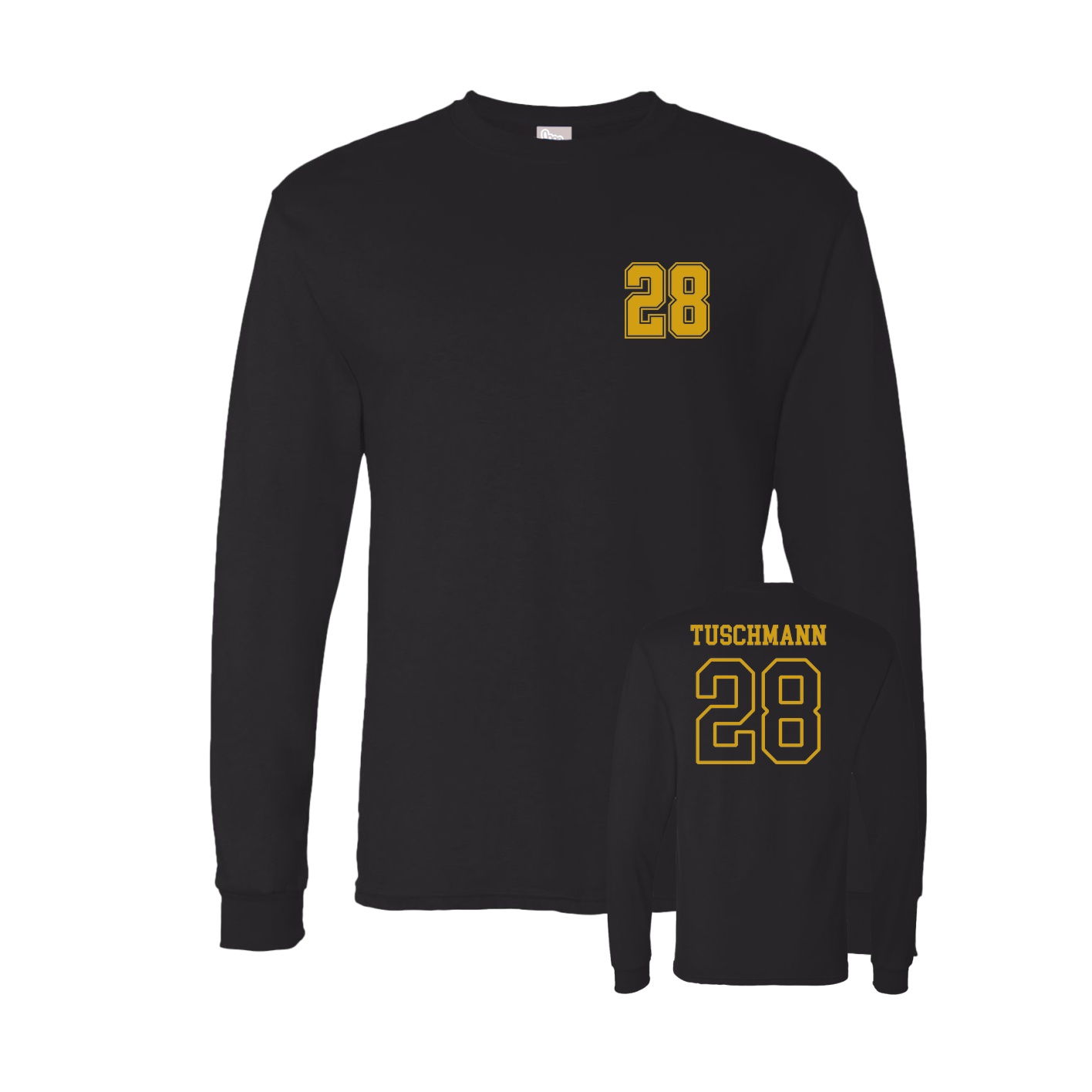 Long Sleeve Tee — Chest Back in Black